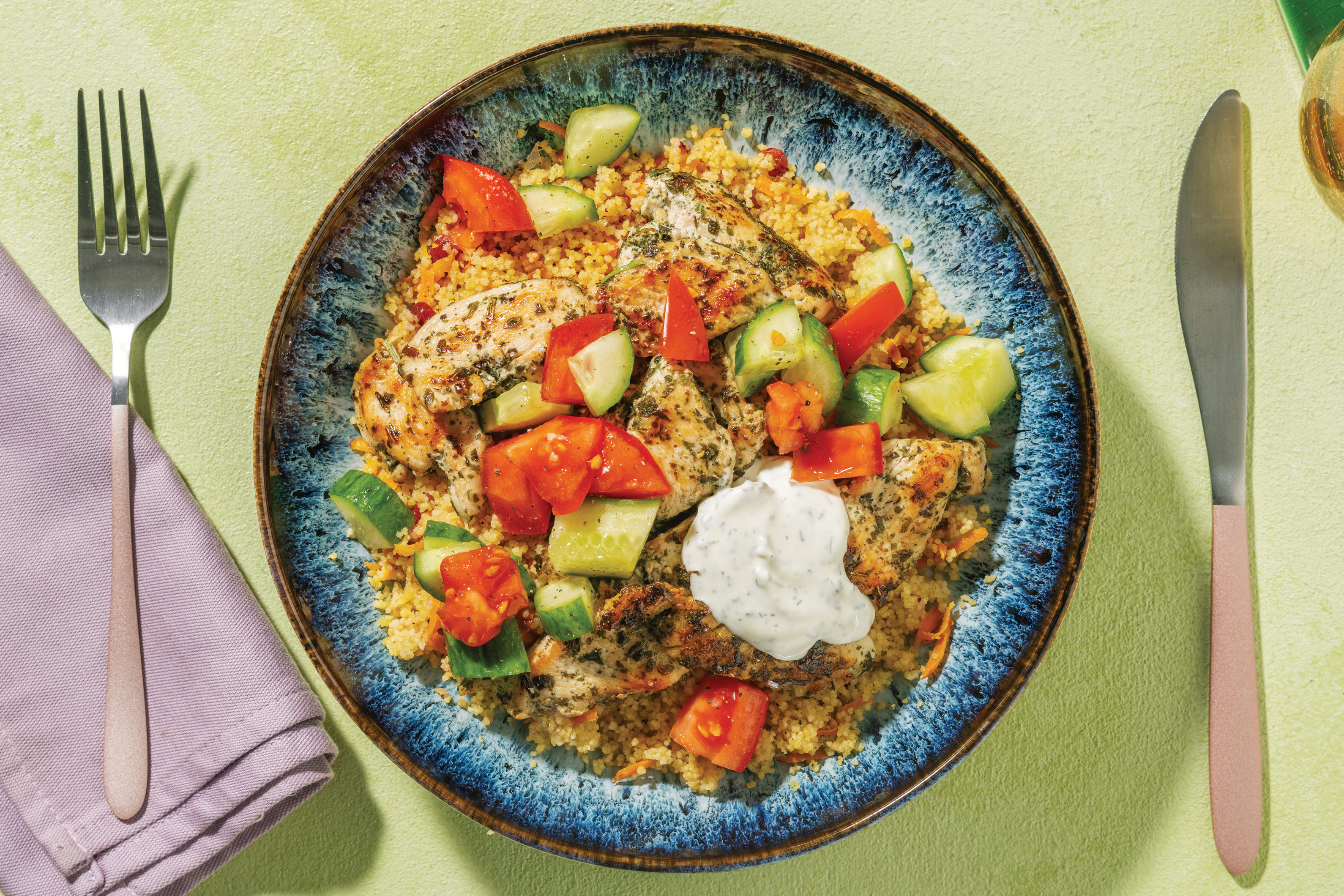 Garlic Herb Chicken & Wholemeal Couscous Recipe HelloFresh