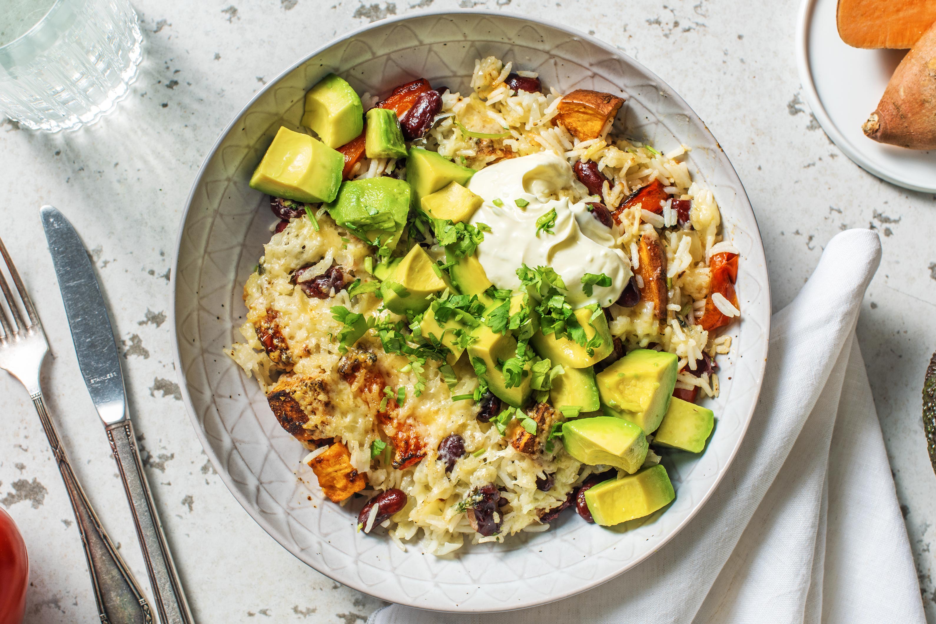 Rice and Kidney Bean Burrito Bake Recipe HelloFresh