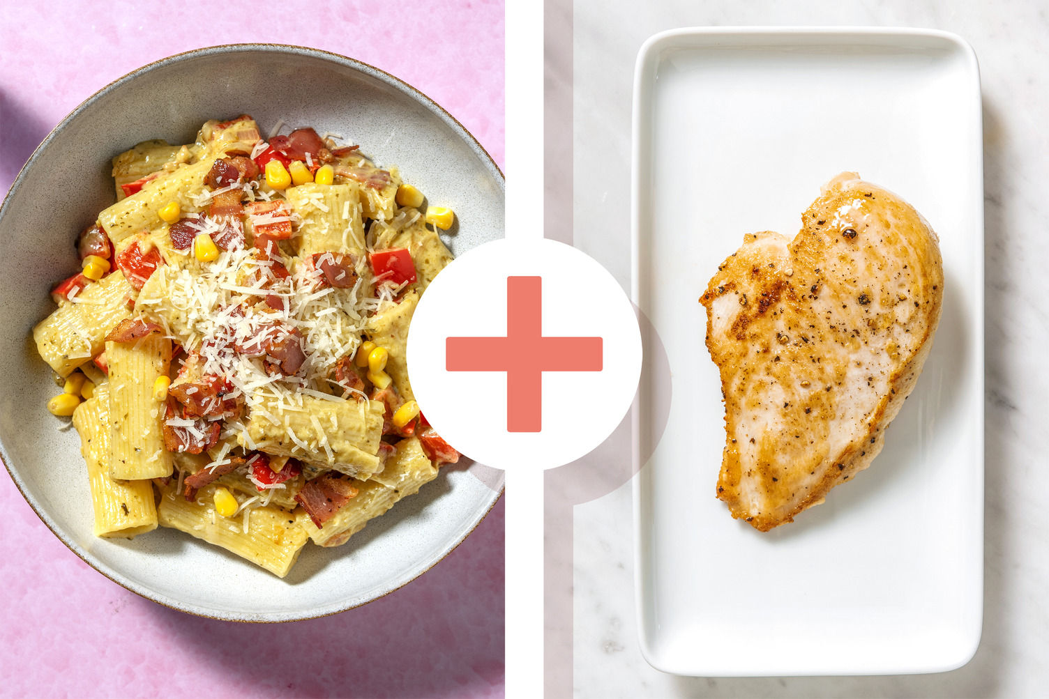 Creamy Pesto Cheese and Chicken Rigatoni Recipe HelloFresh