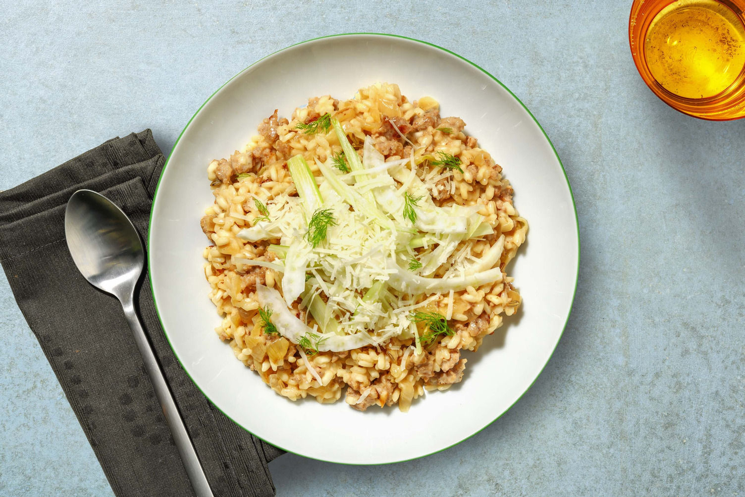 Risotto au fenouil et saucisse de porc Recette HelloFresh