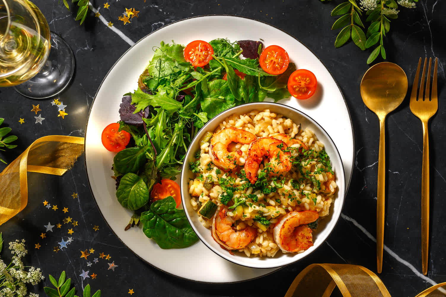 Risotto met garnalen en courgette Recept HelloFresh