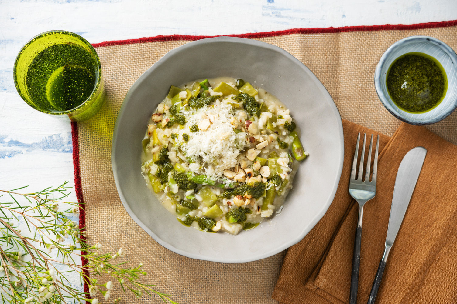 Risotto met groene asperges Recept HelloFresh