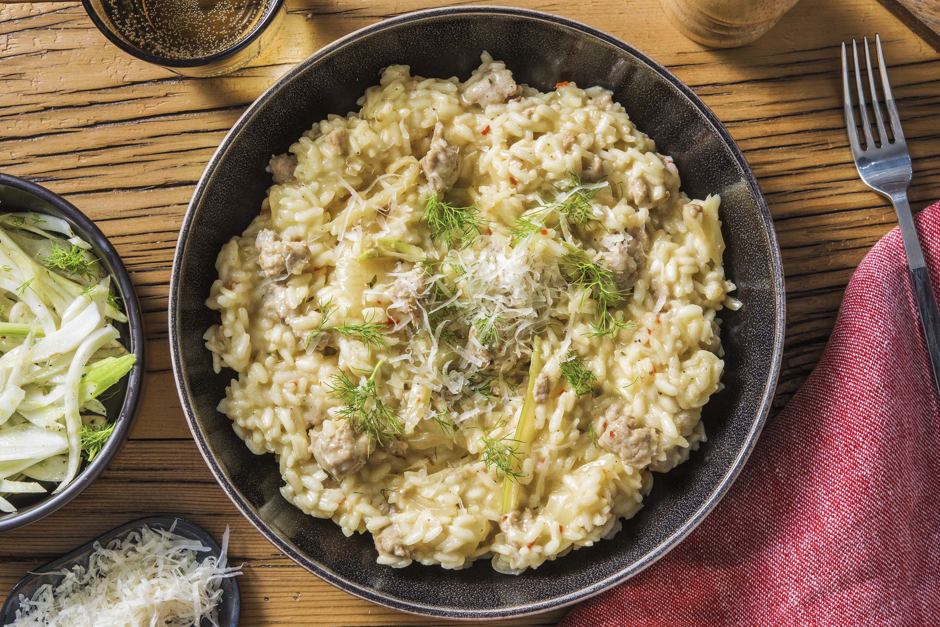 Risotto met venkel en varkensworst van Brandt & Levie Recept HelloFresh