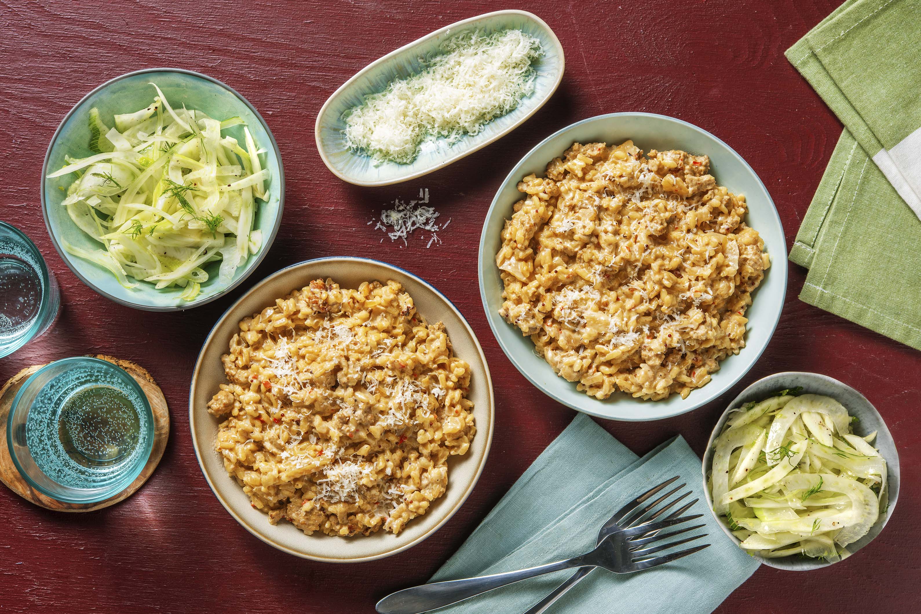 Risotto au fenouil et saucisse de porc Recette HelloFresh