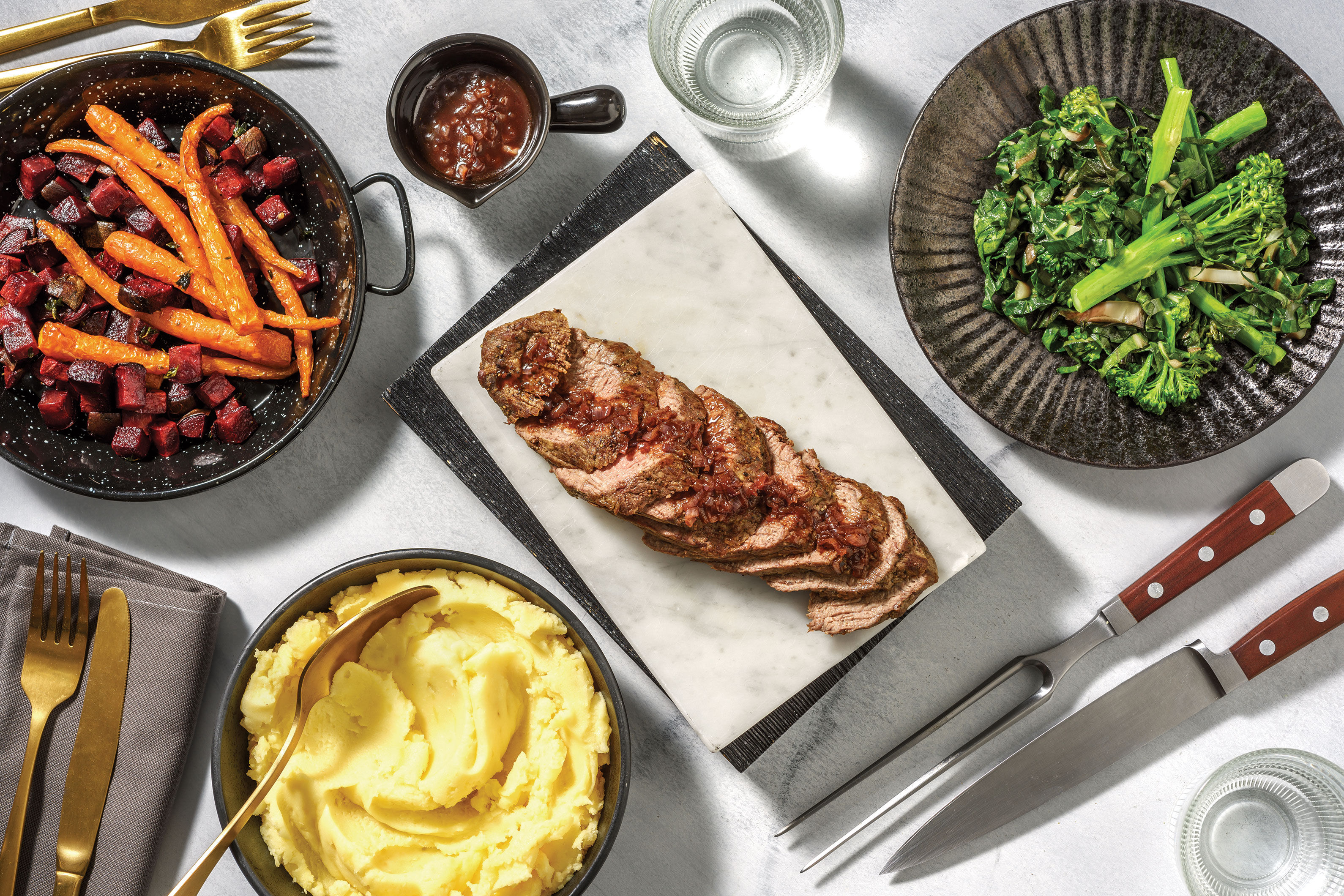 Roast Beef Sirloin & Red Wine Jus Recipe HelloFresh