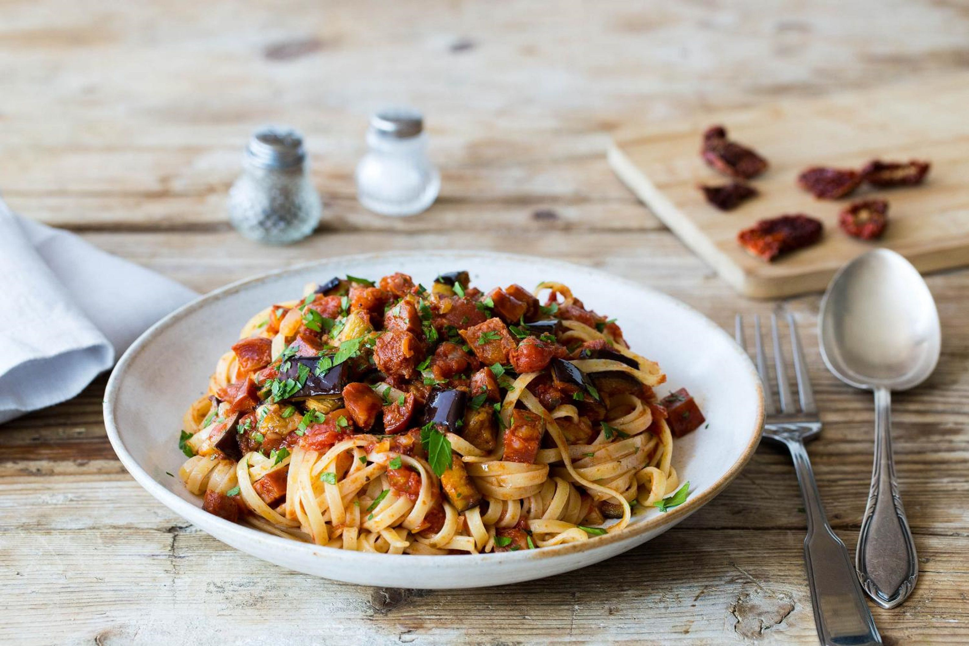 Roasted Eggplant Linguine Recipe HelloFresh