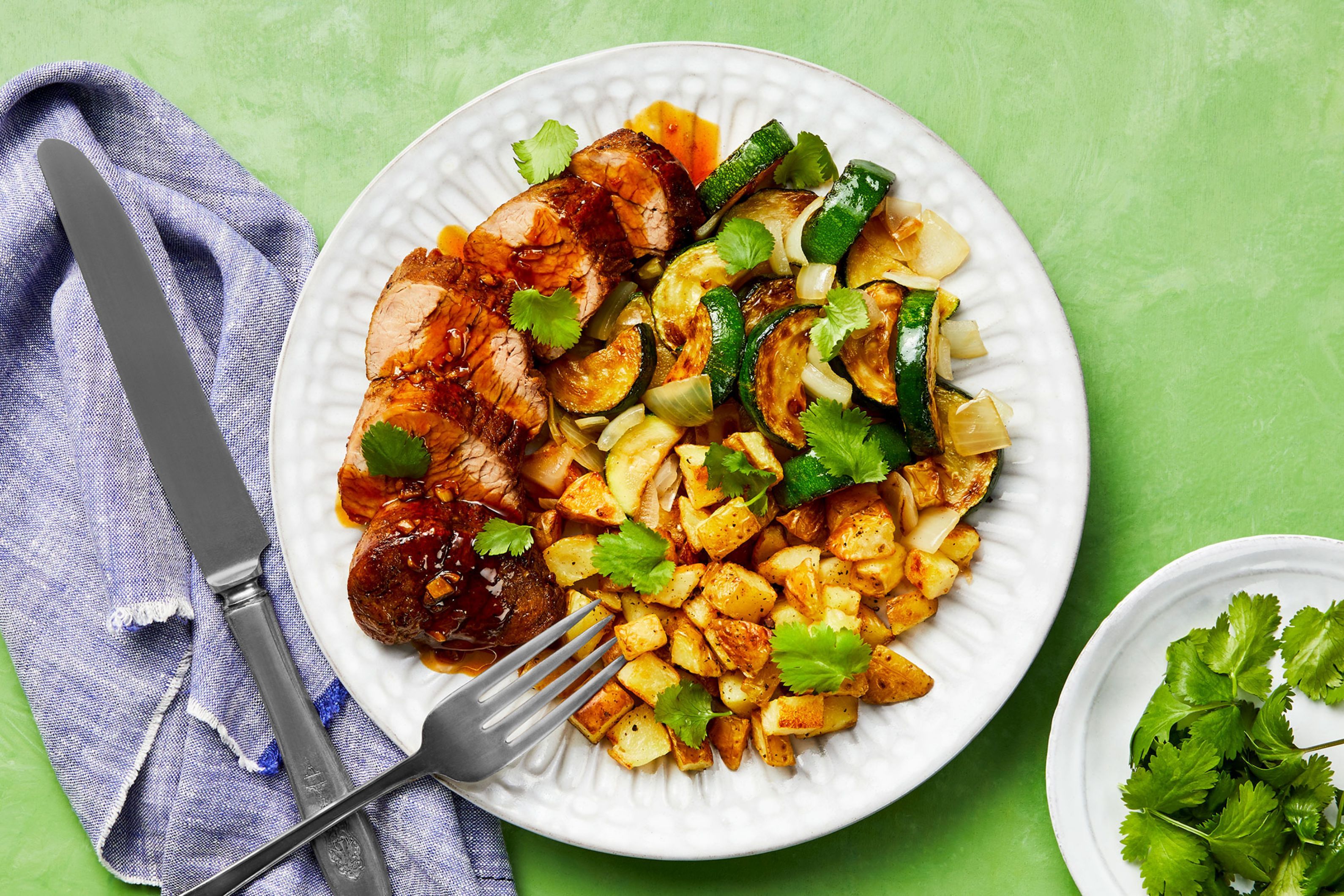 Pork Tenderloin with Zucchini Hash Recipe HelloFresh
