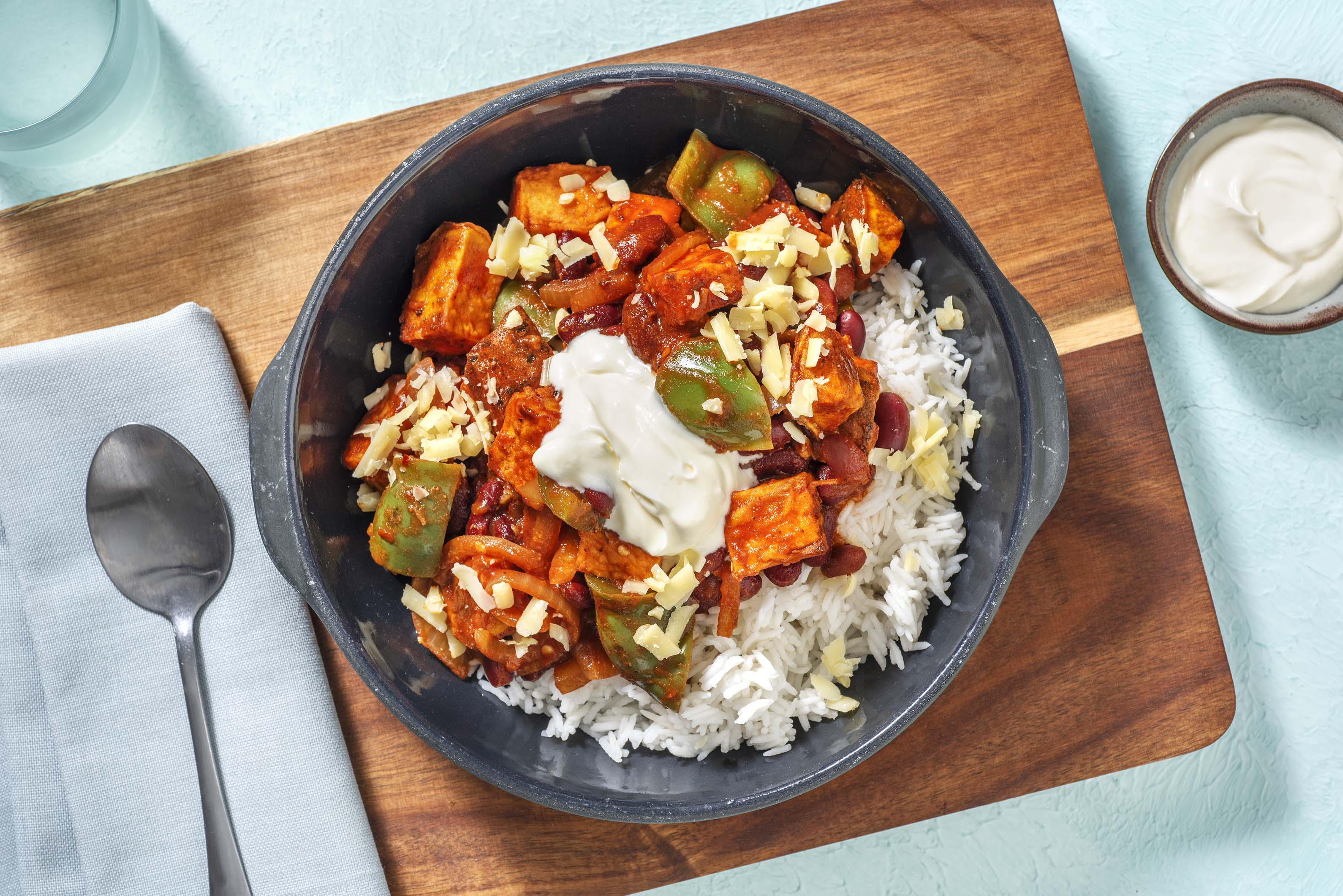 Roasted Sweet Potato and Kidney Bean Chilli Recipe HelloFresh