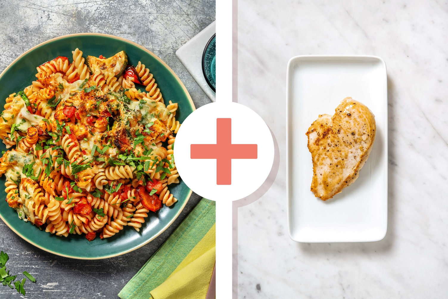 Roasted Veggie and Chicken Pasta Recipe HelloFresh