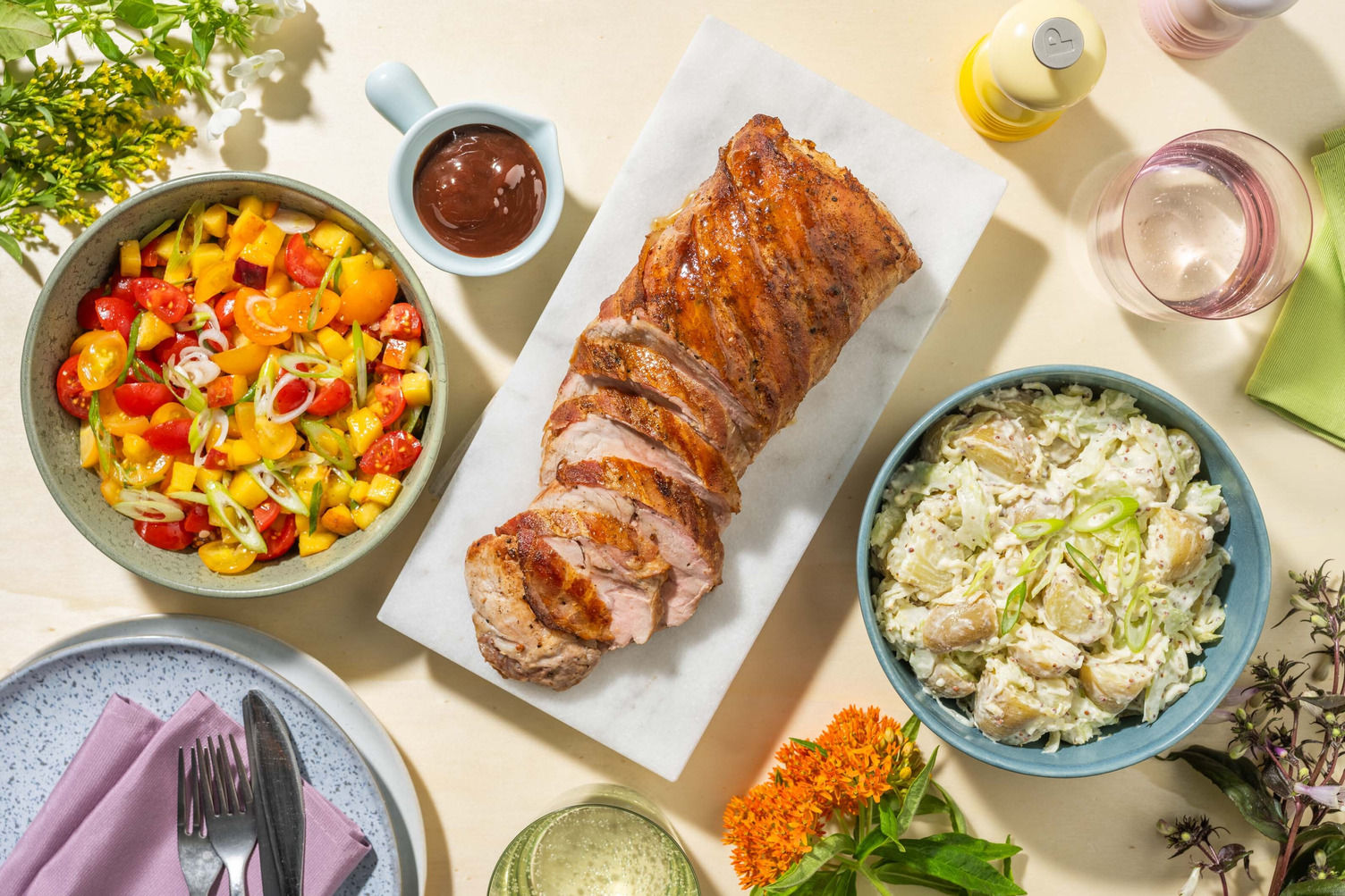 Glazed Bacon-Wrapped Pork Recipe | HelloFresh