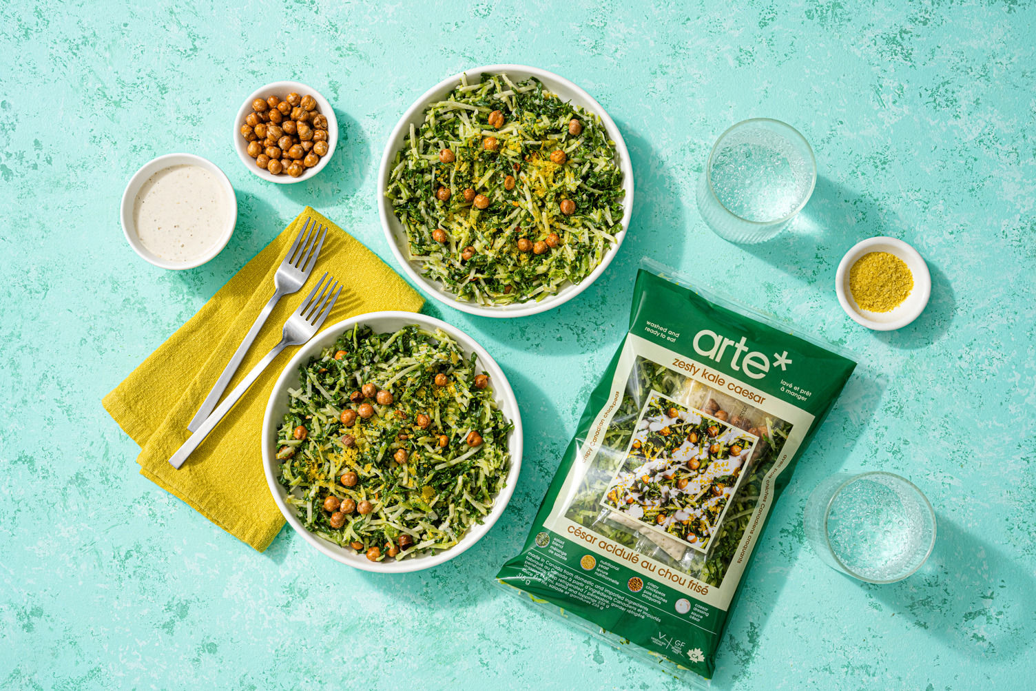 arte Zesty Kale Caesar Salad Recipe HelloFresh