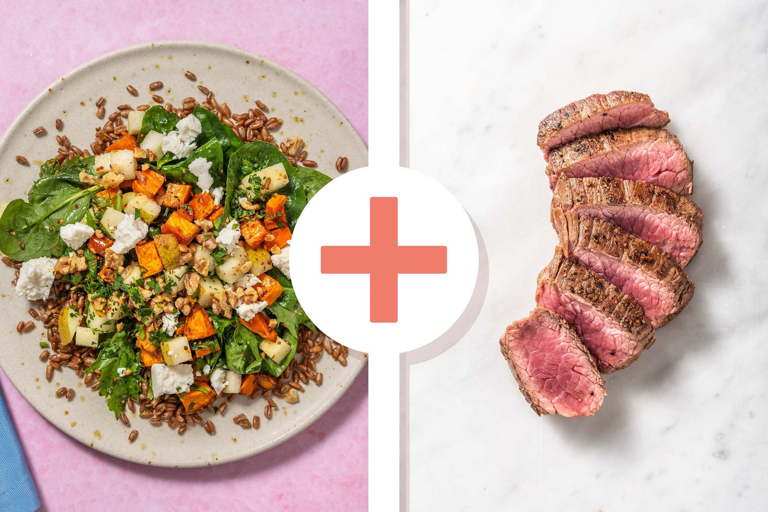 Pear, Farro, Steak and Walnut Salad Recipe HelloFresh