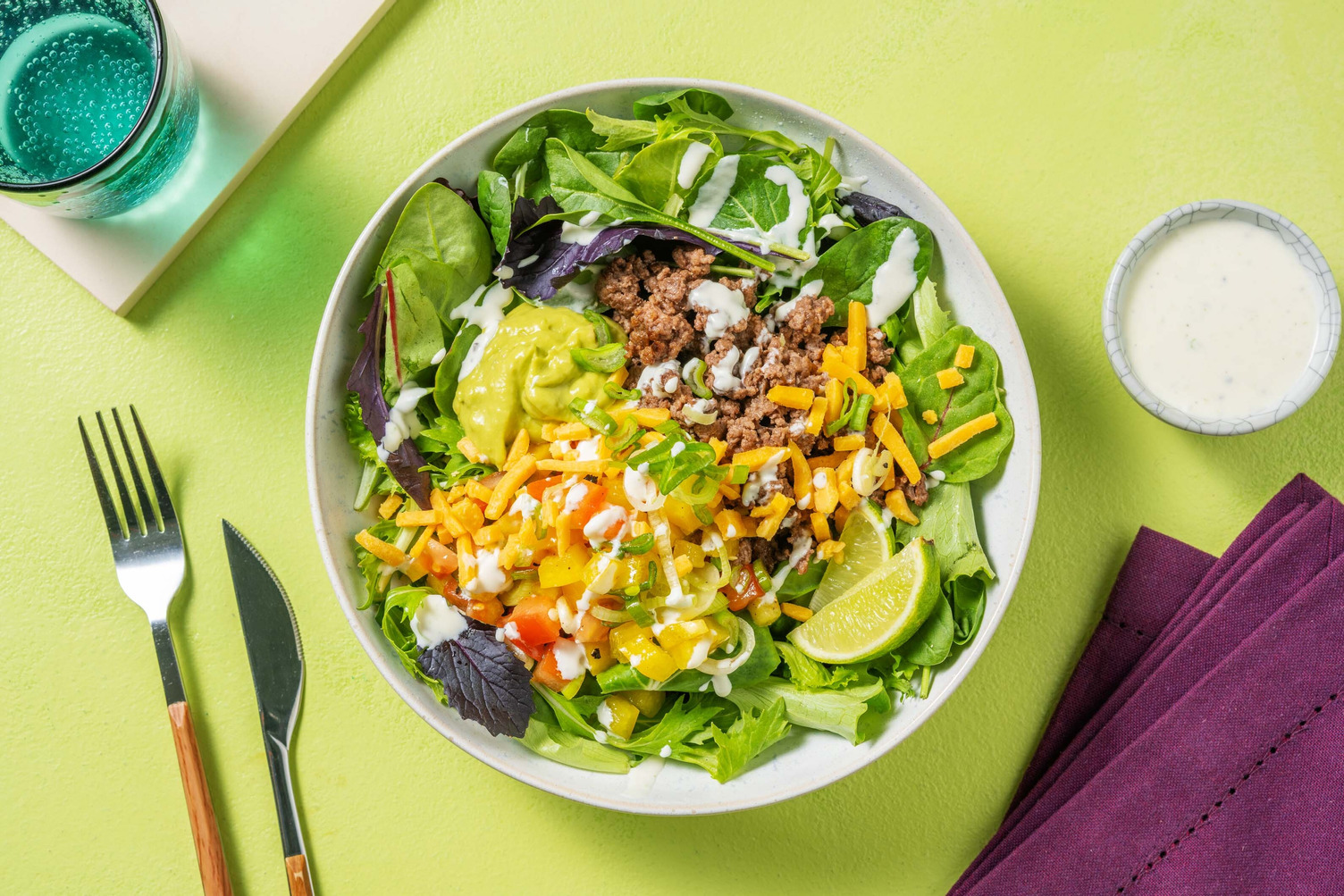 Carb Smart Beef Taco Salad Bowls Recipe