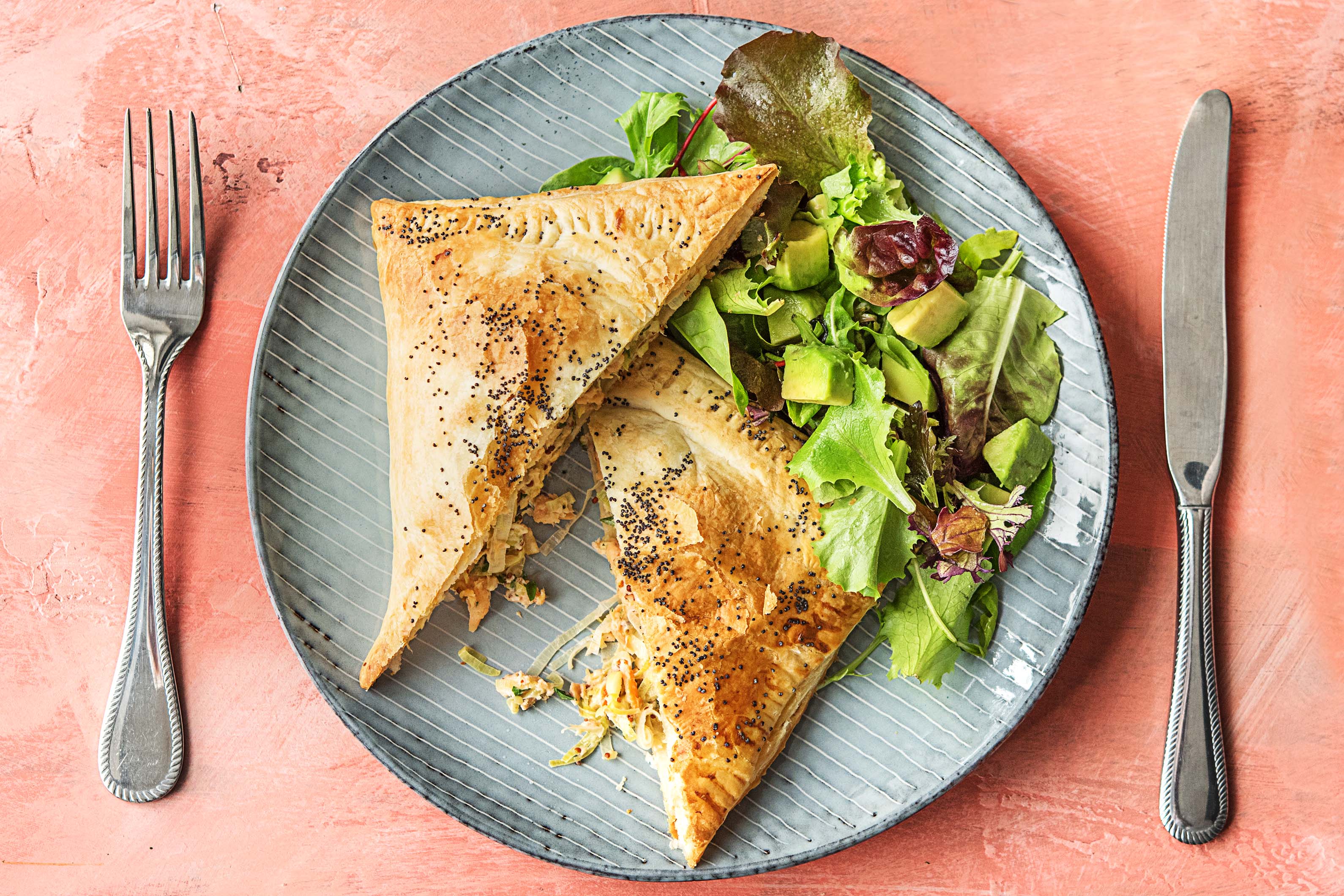 Salmon en Croute and Salad Recipe HelloFresh