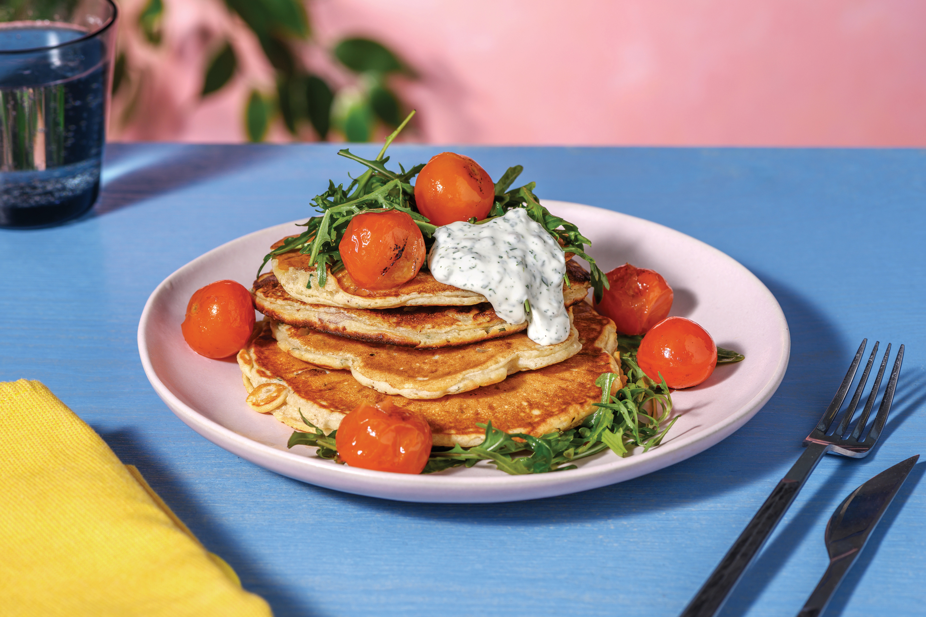 Savoury Bacon & Parmesan Pancakes Recipe | HelloFresh