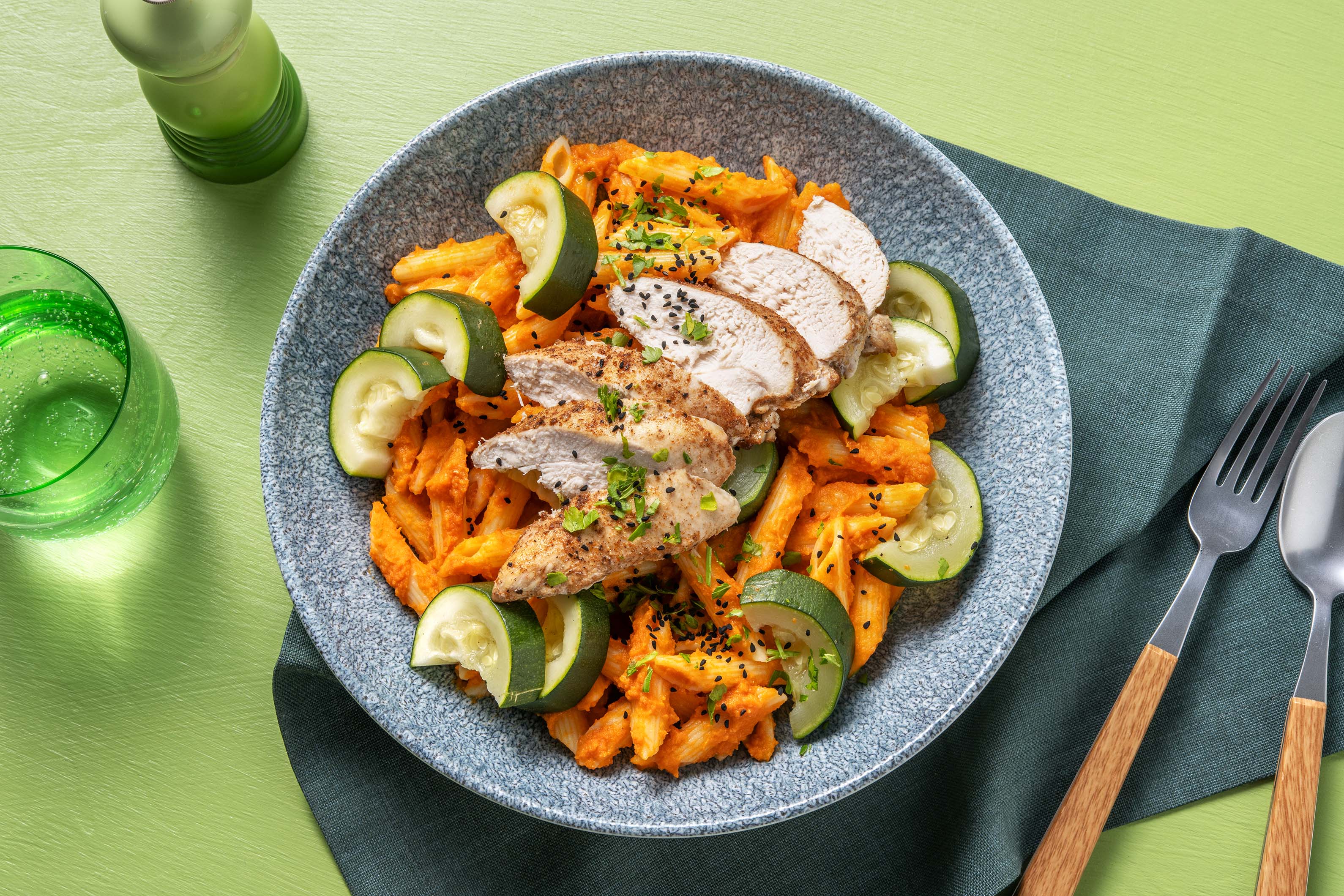 Schawarma Hähnchen Pasta Rezept | HelloFresh