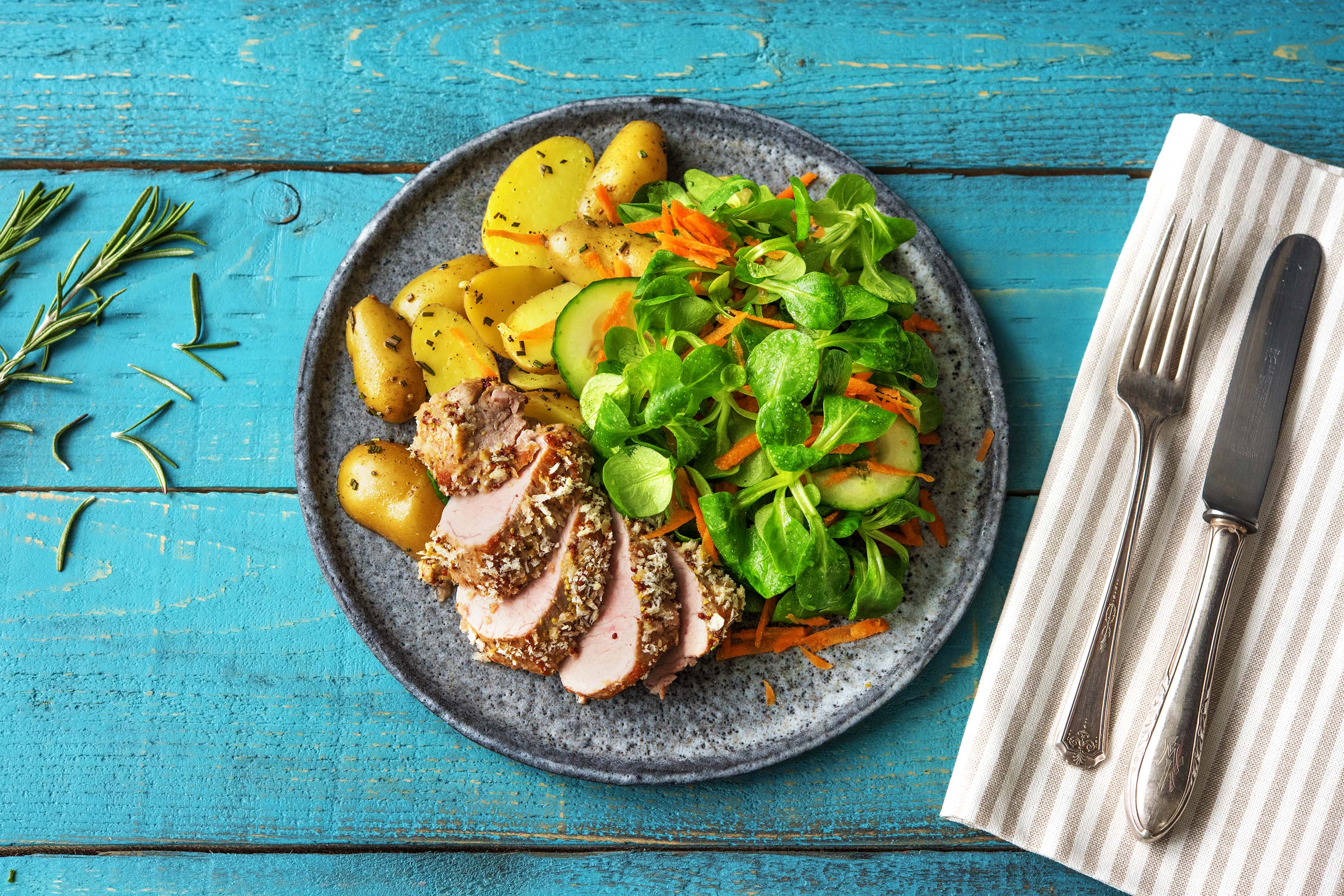 Schweinefilet mit Senfkruste Rezept | HelloFresh Schweinefilet mit Senfkruste Rezept | HelloFresh