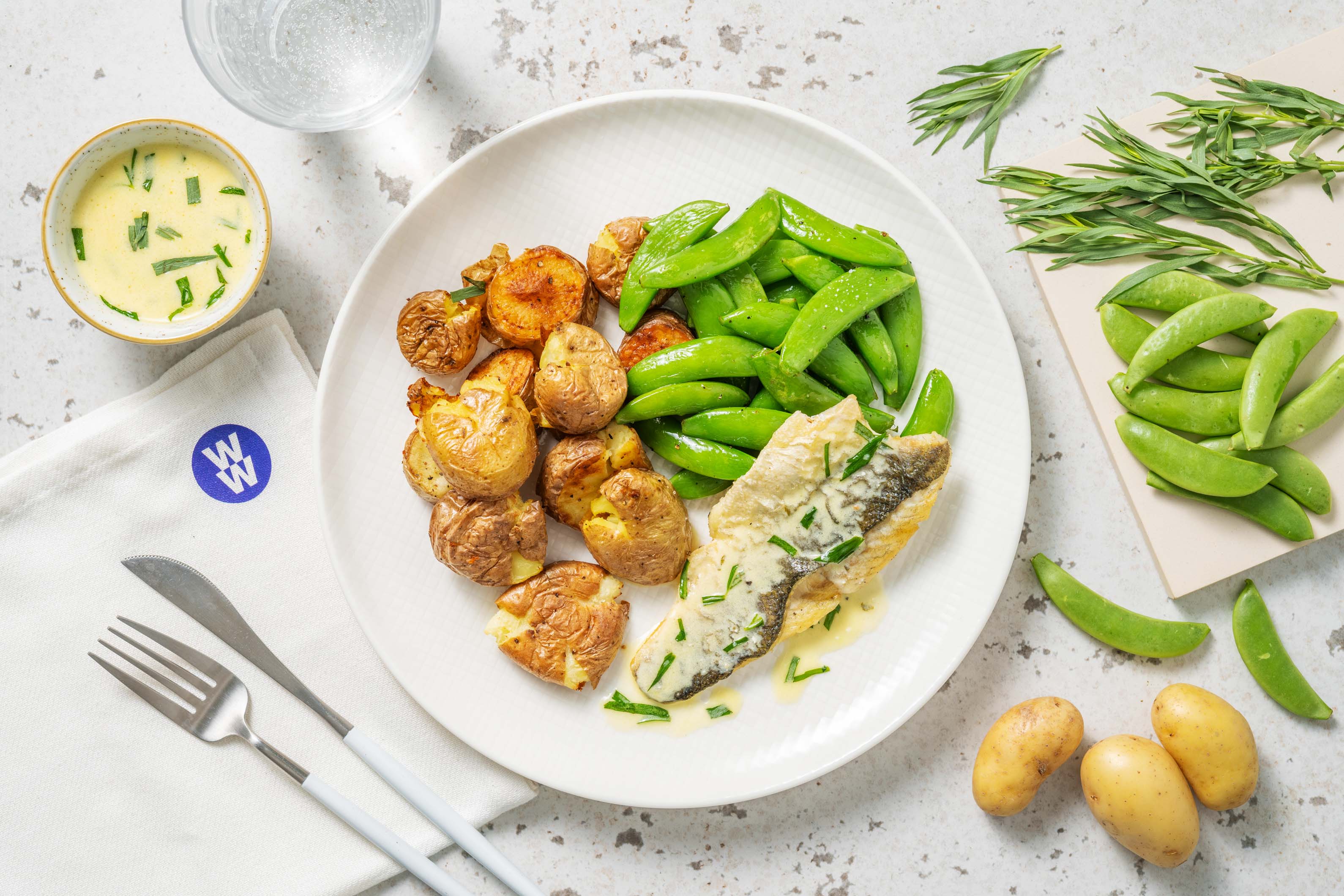 Sea Bass and Tarragon Sauce Recipe HelloFresh
