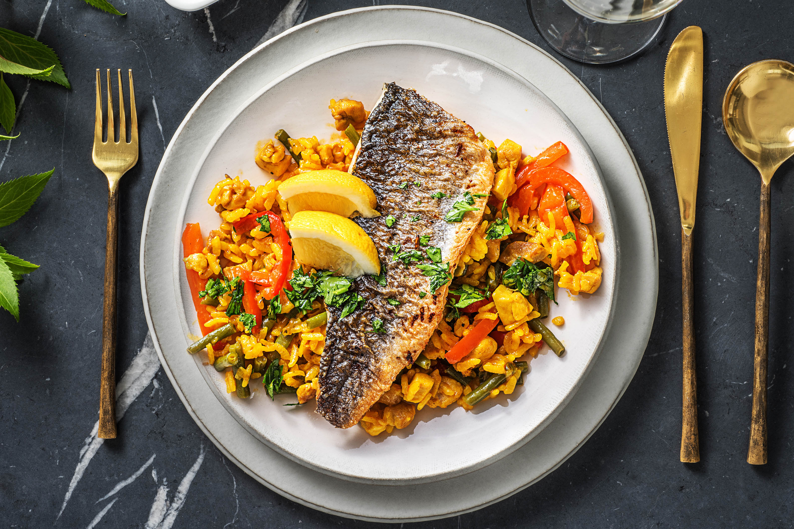 Sea Bass on Saffron Rice Recipe HelloFresh
