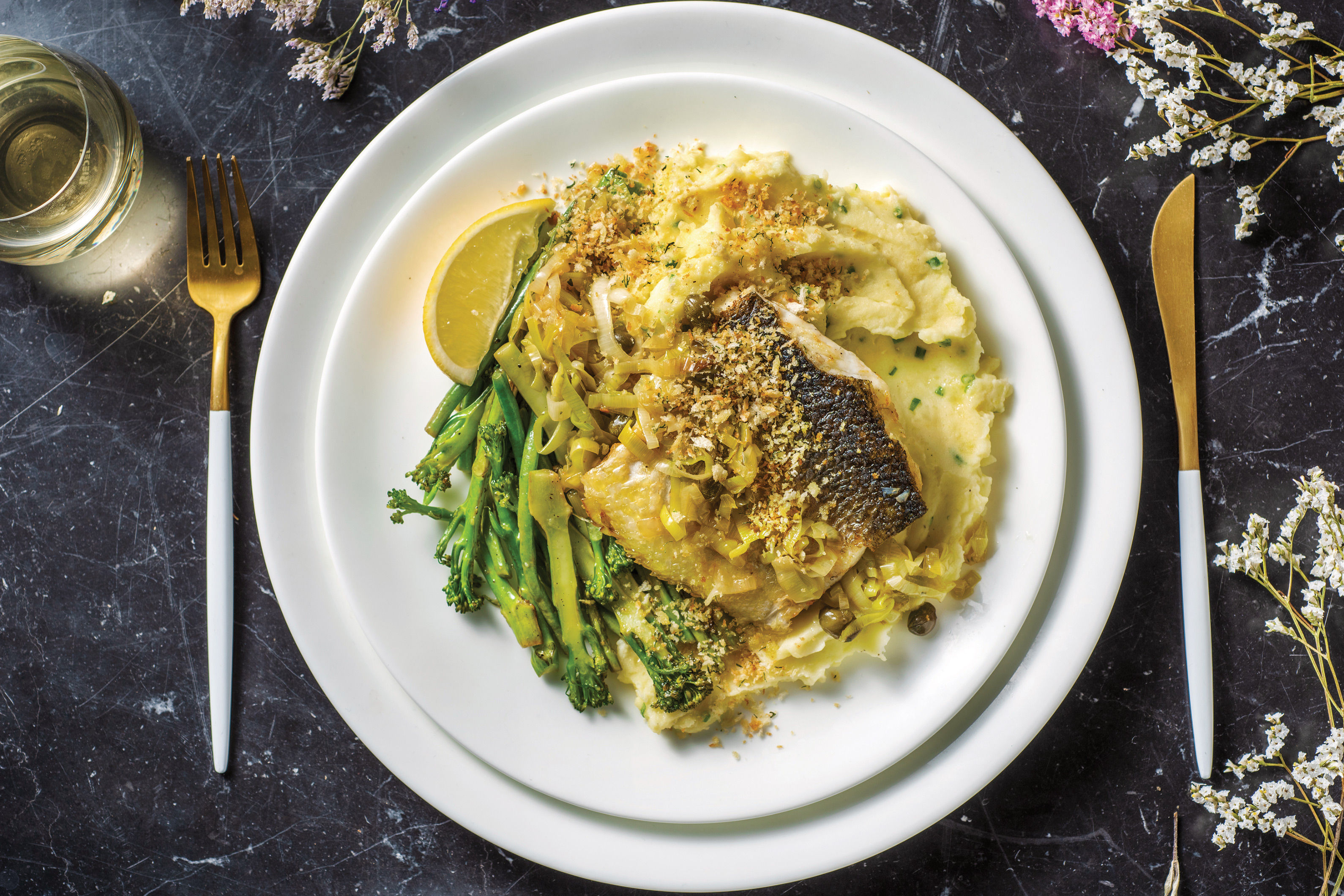 Seared Barramundi & LeekCaper Sauce Recipe HelloFresh