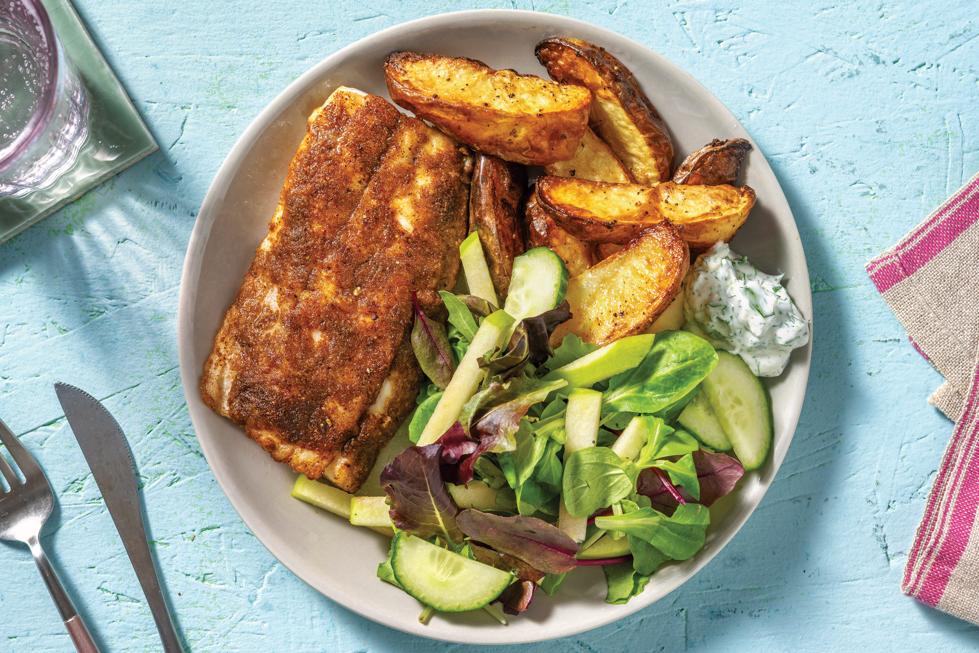 Seared Barramundi & Wedges Recipe | HelloFresh