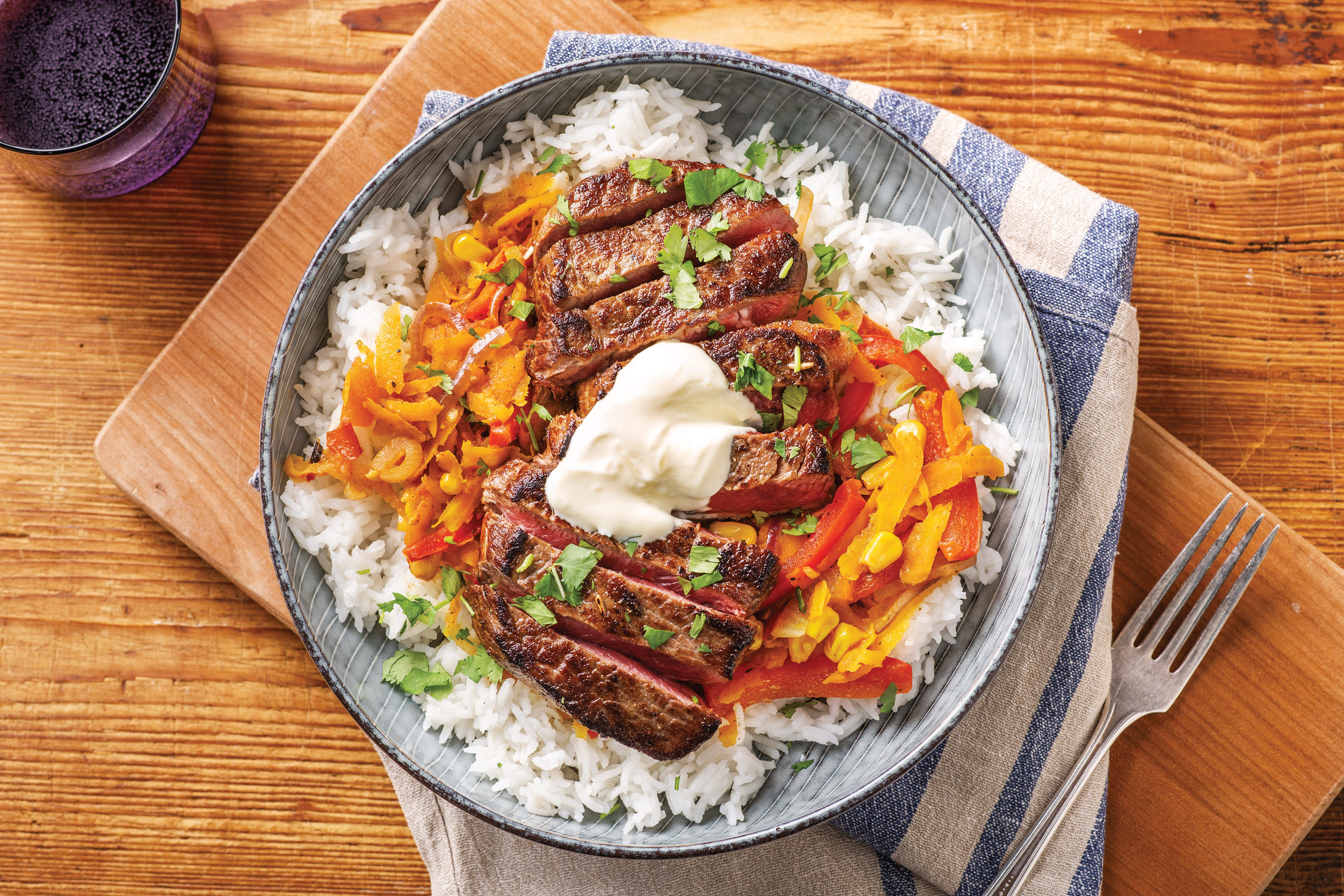 Seared Beef Fajita Bowl with Charred Salsa Recipe HelloFresh