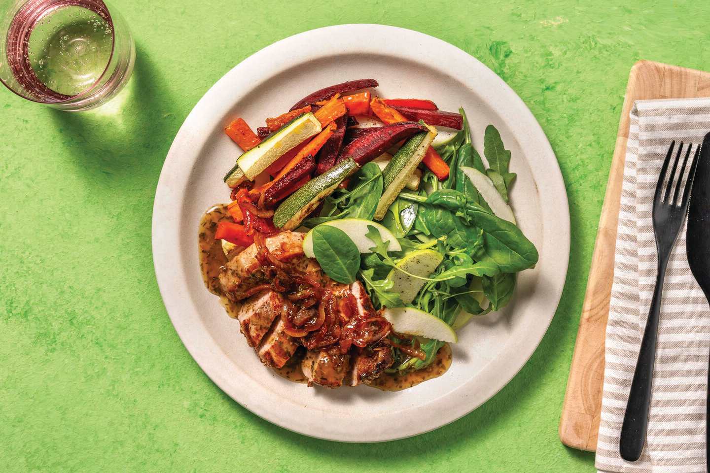 Seared Aussie Pork & Veggie Fries Recipe HelloFresh