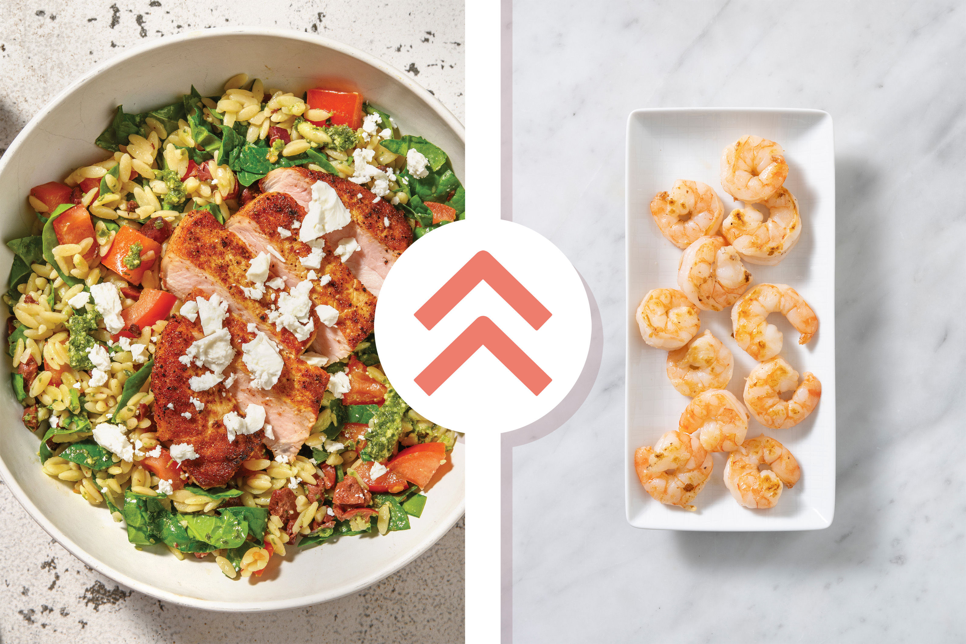 Mediterranean Prawns & Warm Pesto Risoni Salad Recipe HelloFresh