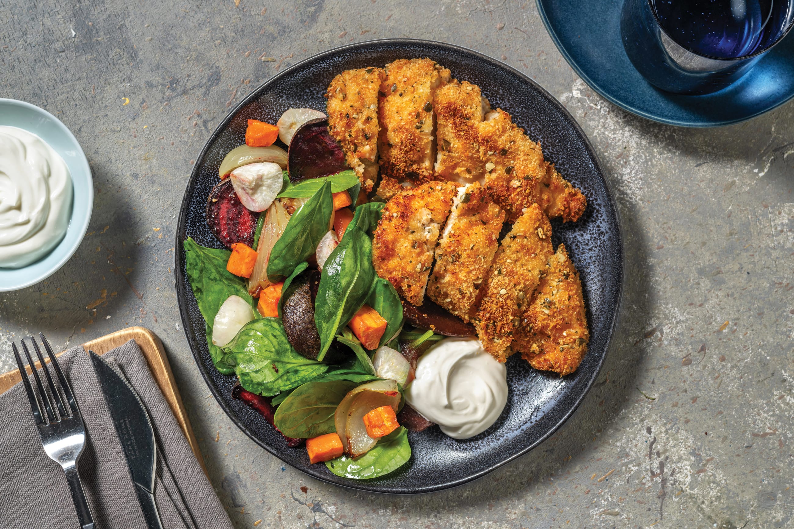 Seed-Crusted Chicken & Roast Veggie Toss Recipe | HelloFresh