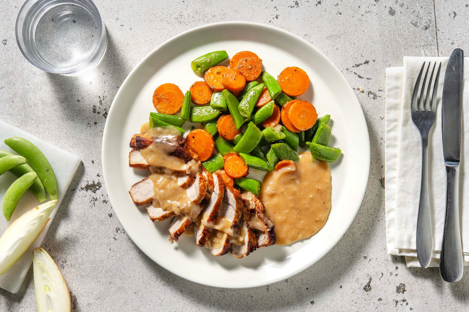 Smart Seasoned Pork Chops and Shallot Gravy Recipe HelloFresh