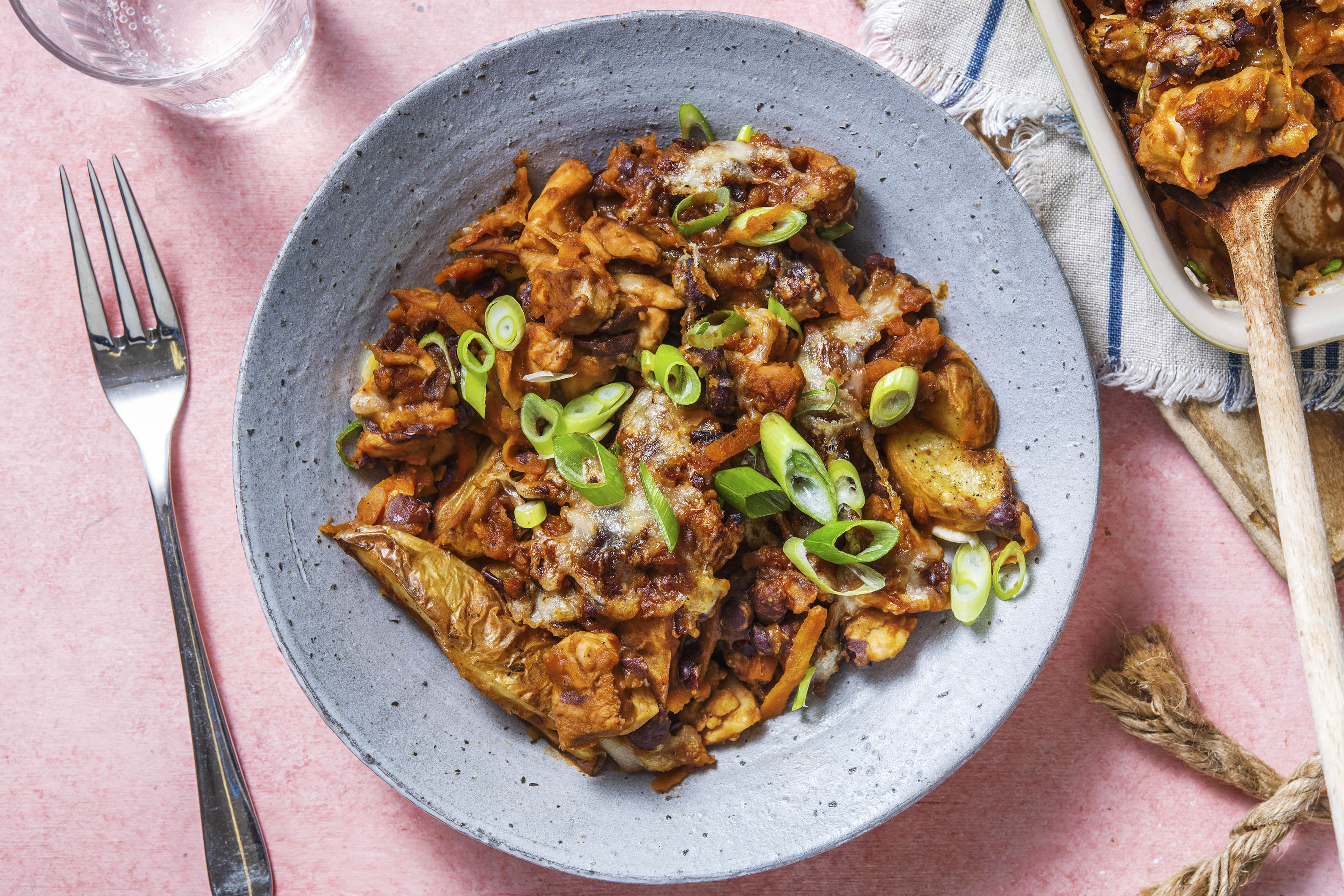 Bbq Chicken And Blackbean Loaded Wedges Recipe Hellofresh 6034