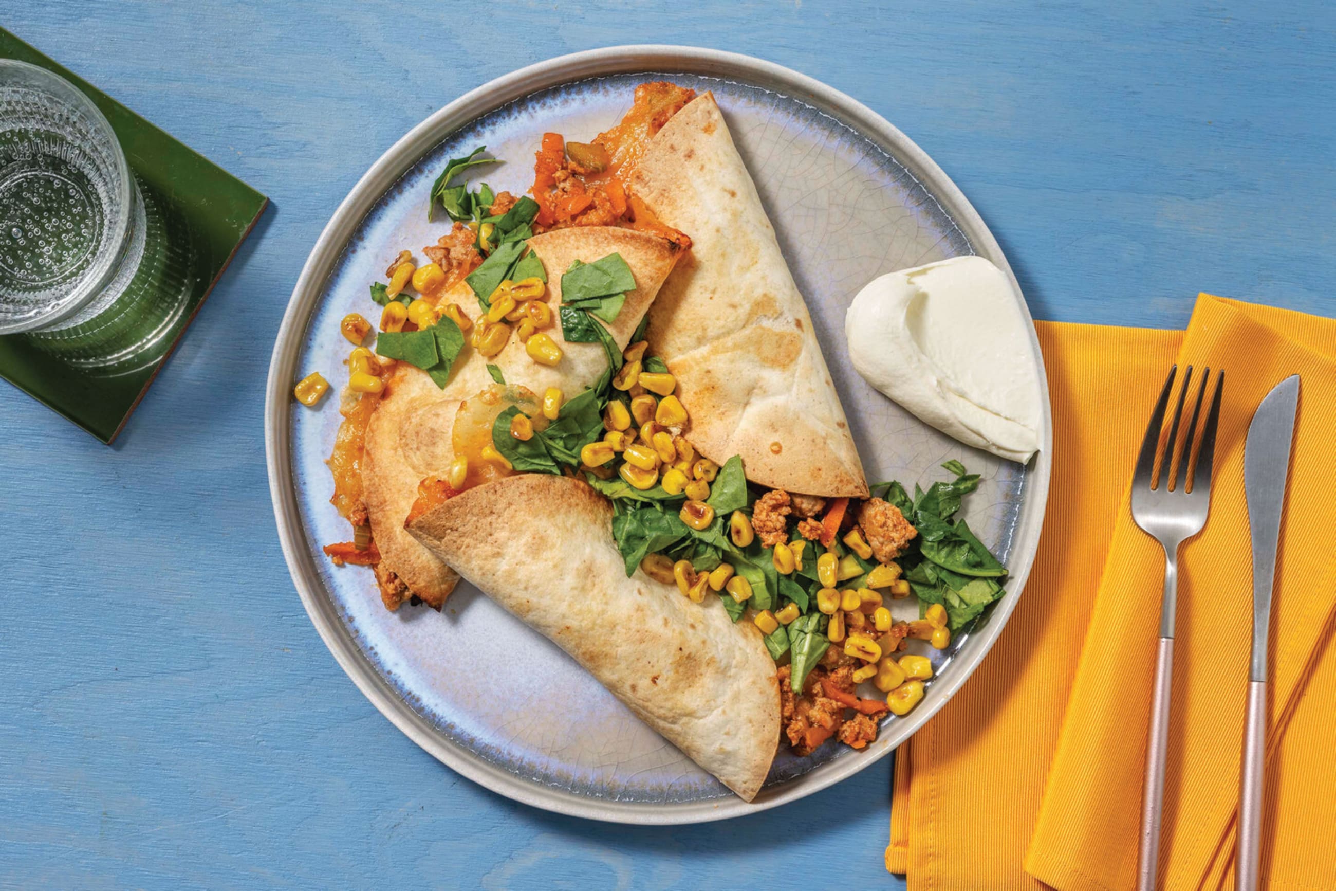 BBQ Plant-Based Mince & Cheddar Tortilla Roll-Ups Recipe | HelloFresh
