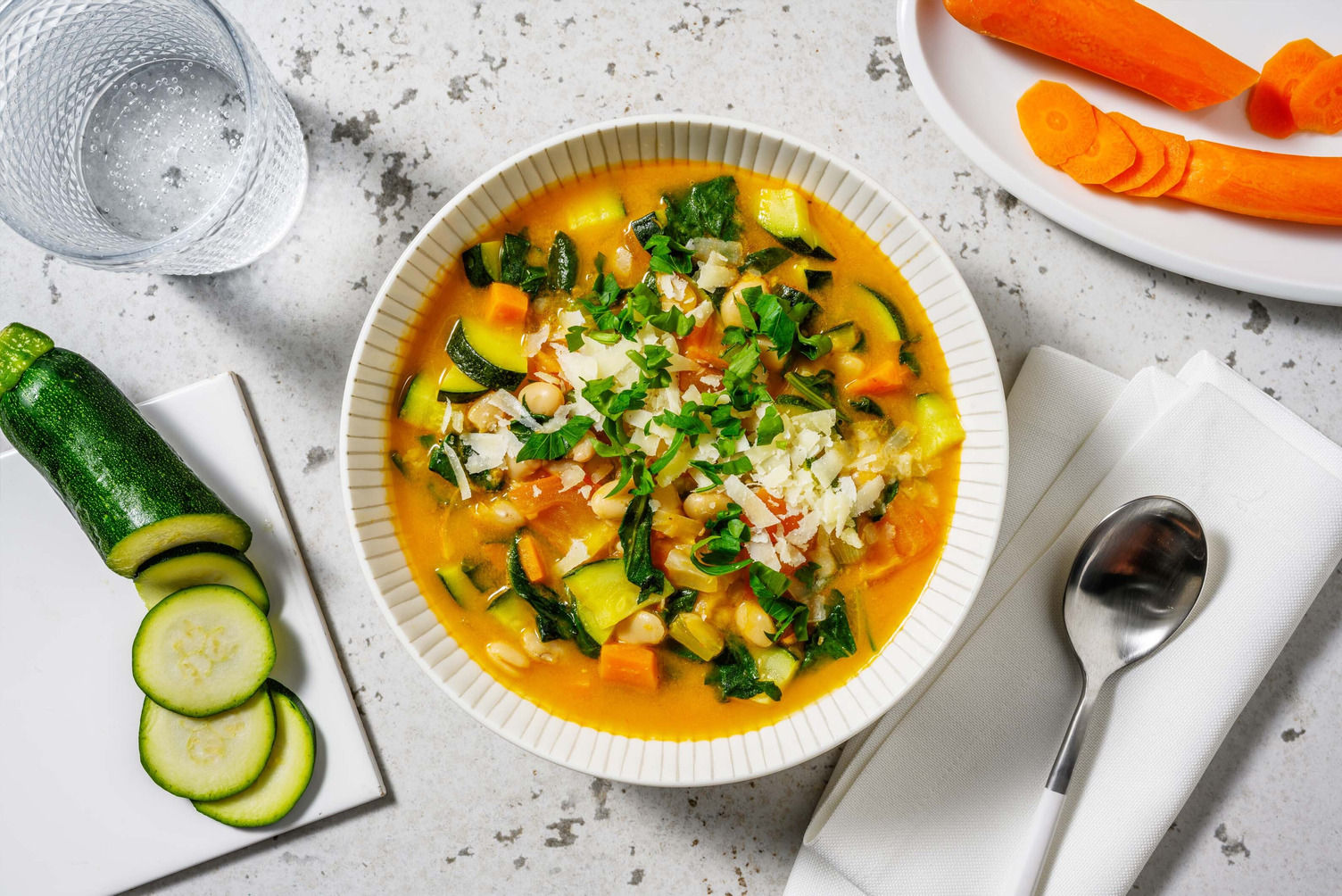 Carb Smart Garden Vegetable and Chicken Breast Soup Recipe HelloFresh