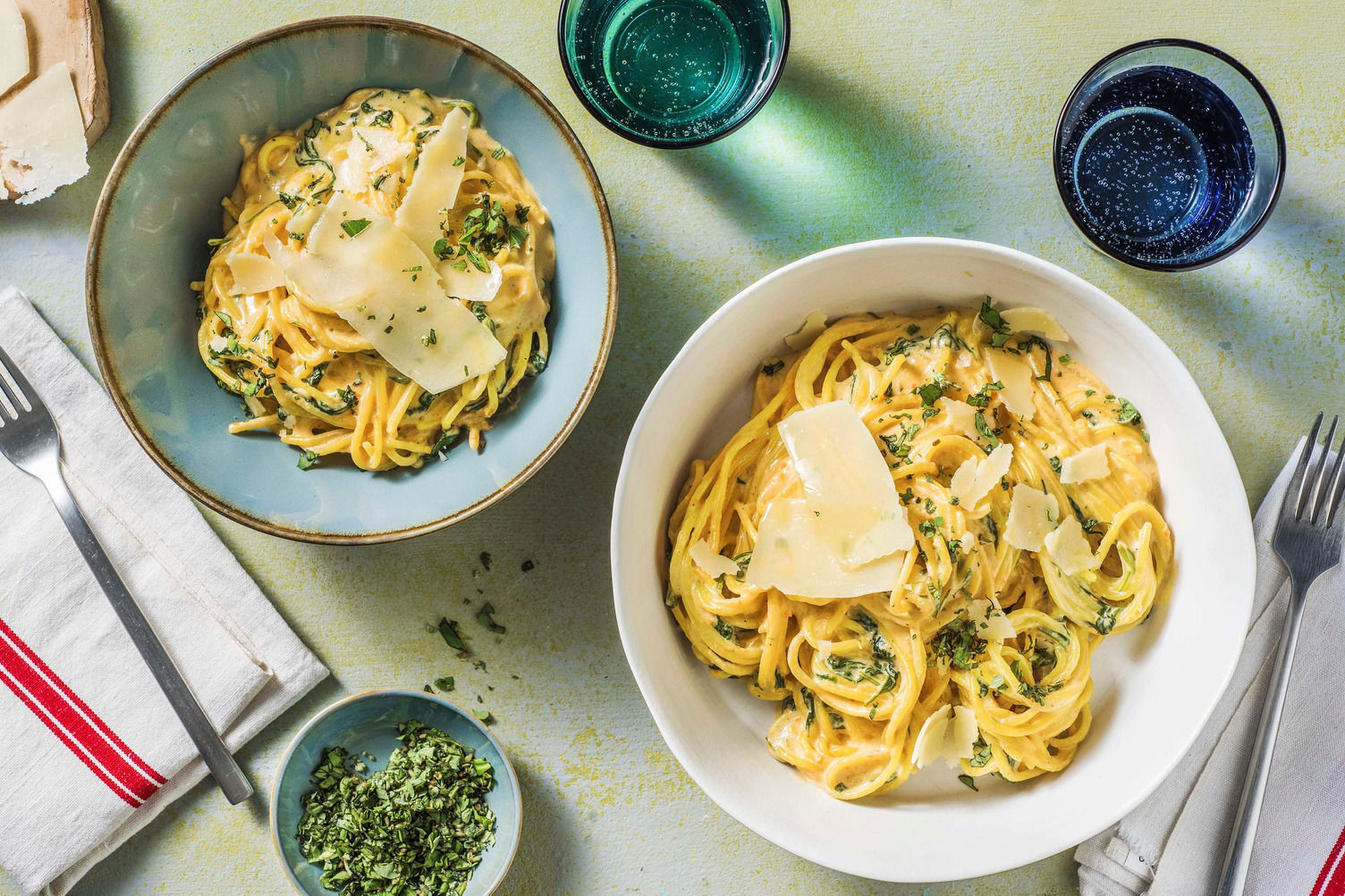 Spaghetti mit Paprika-Mascarpone-Soße Rezept | HelloFresh Spaghetti mit Paprika-Mascarpone-Soße Rezept | HelloFresh