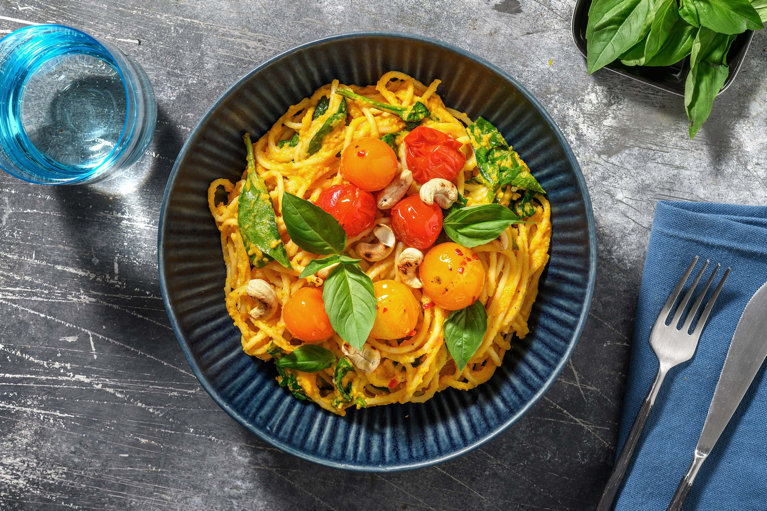 Spaghetti mit scharfer Süsskartoffelsauce Rezept | HelloFresh