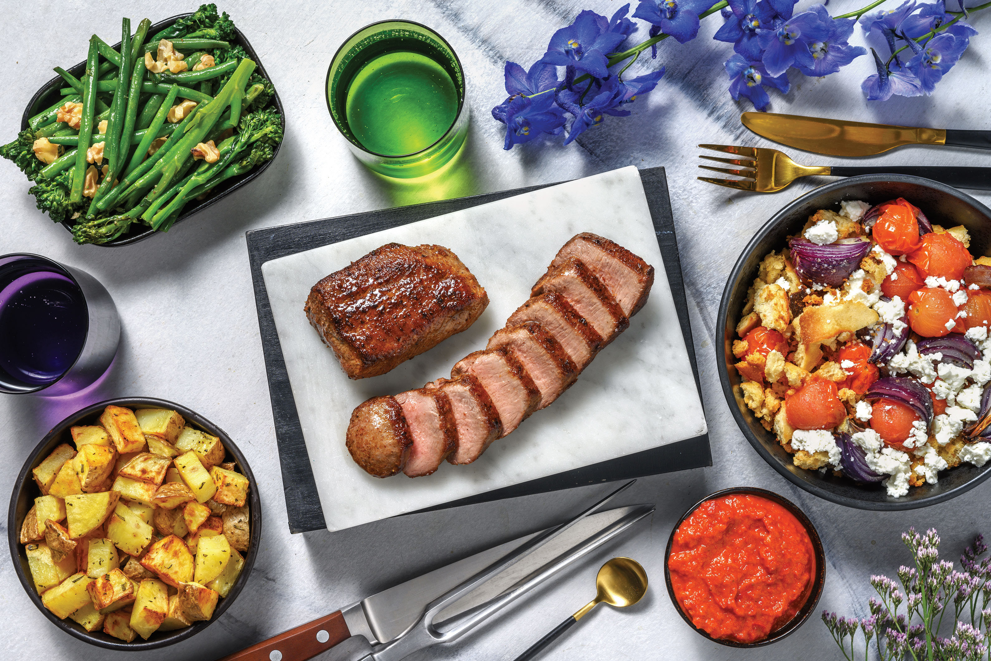 SpanishStyle Lamb & Cherry Tomato Crouton Toss Recipe HelloFresh