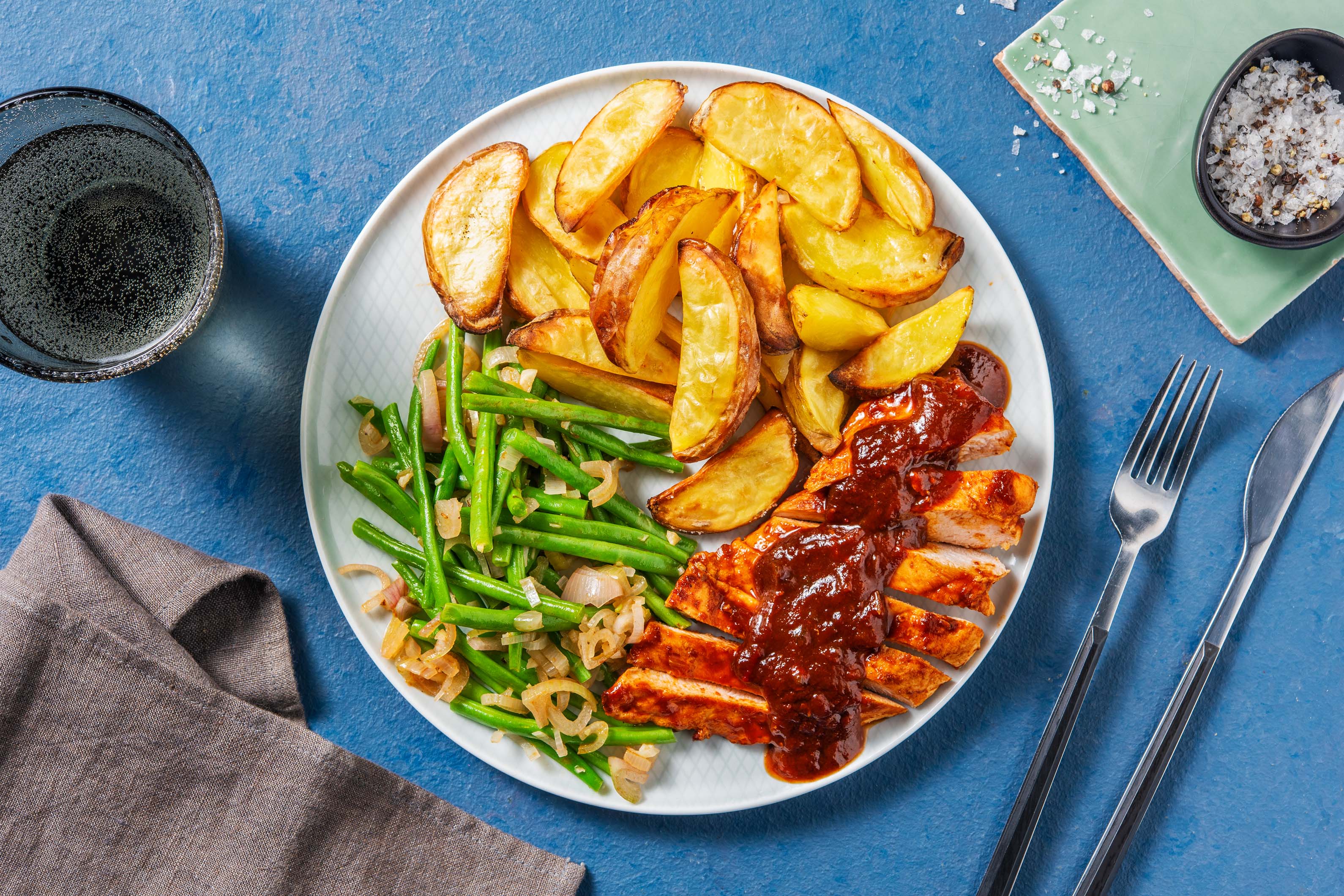 Speedy BBQ Chicken with Bacon Lardons Recipe HelloFresh