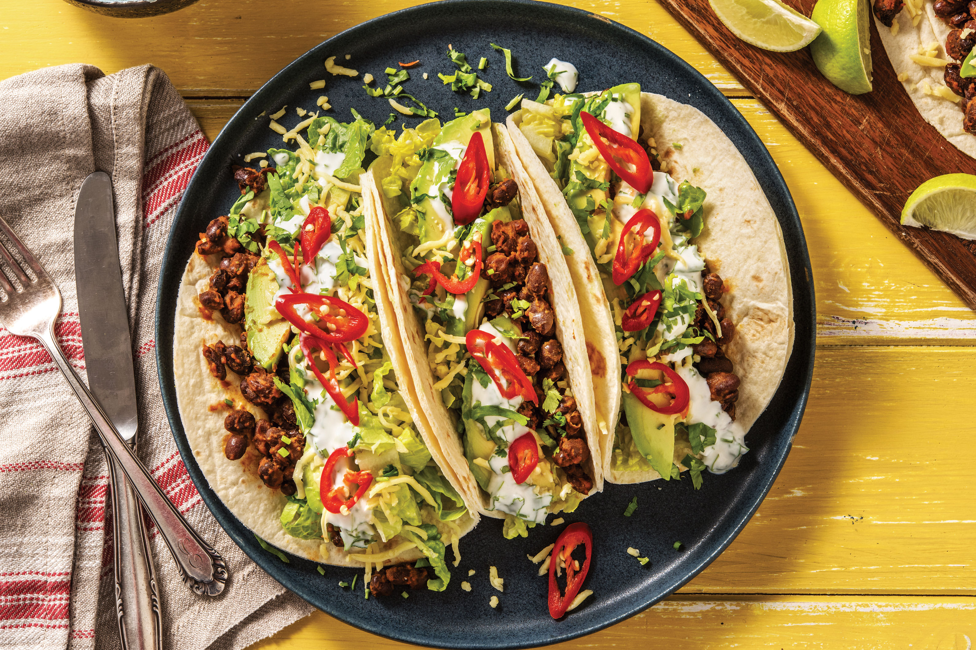 Speedy Mexican Fiesta Black Bean Tacos Recipe HelloFresh