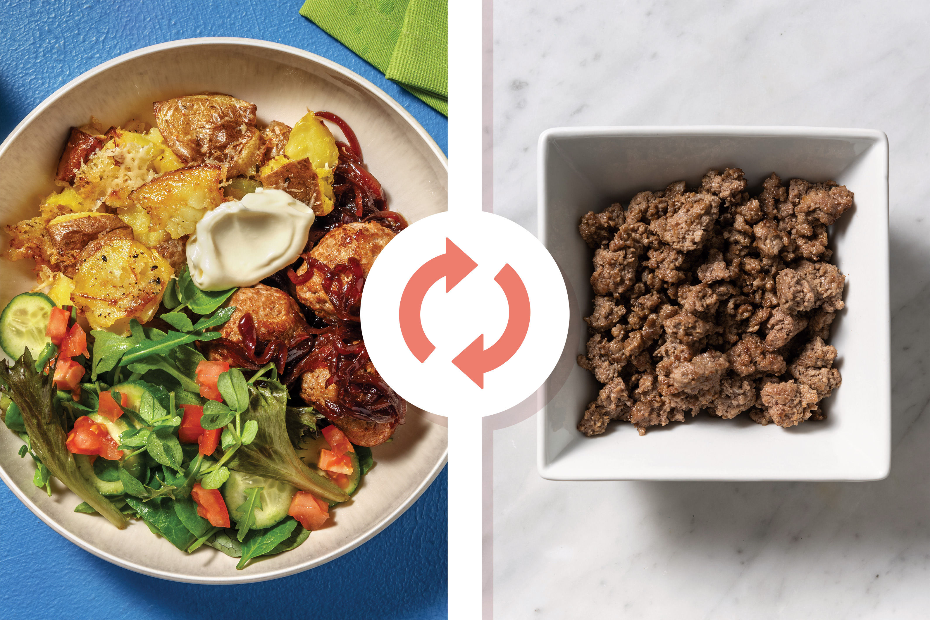 Spiced Beef Meatballs & Caramelised Onion Recipe HelloFresh
