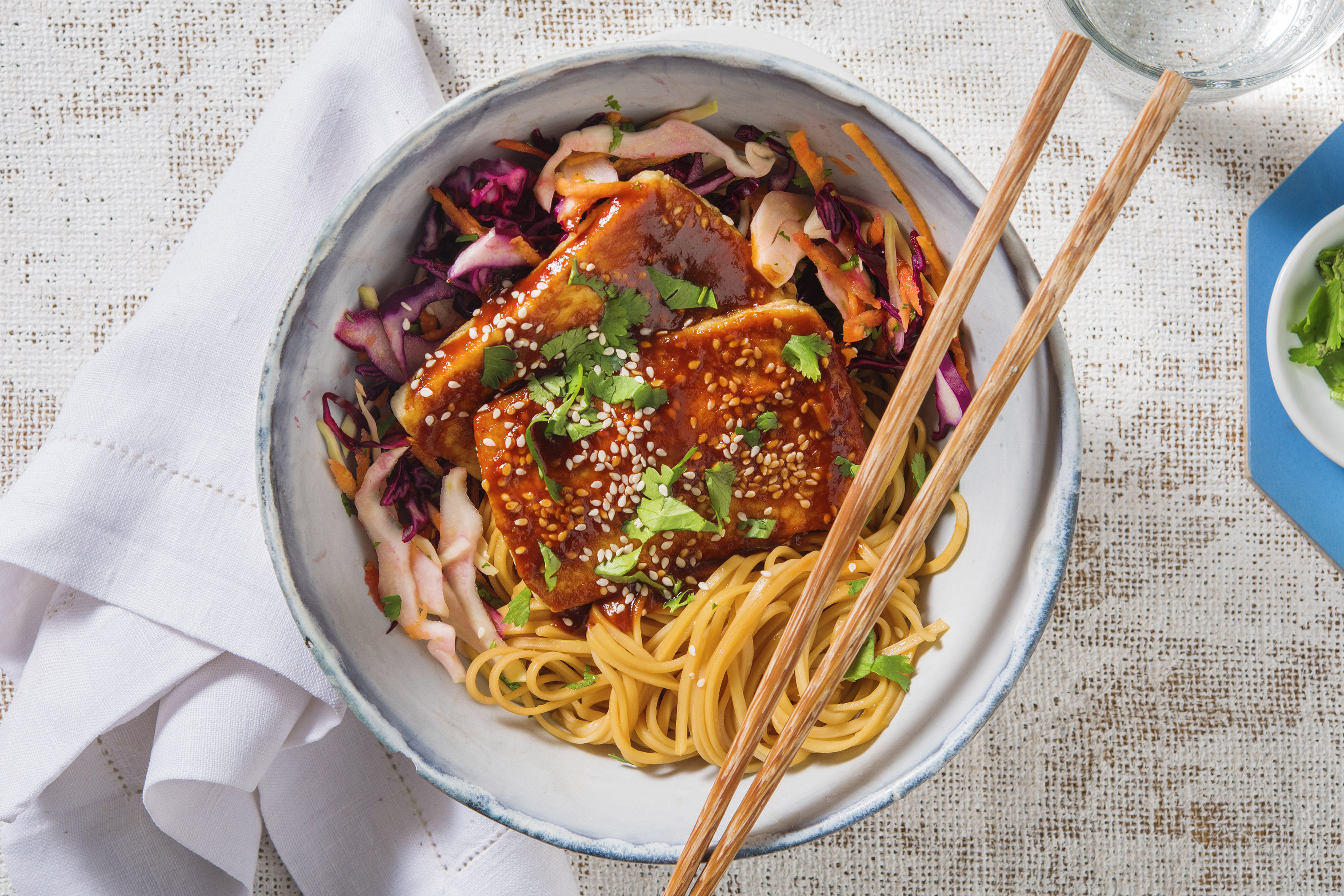 BBQ Tofu with Noodles and Slaw Recipe HelloFresh