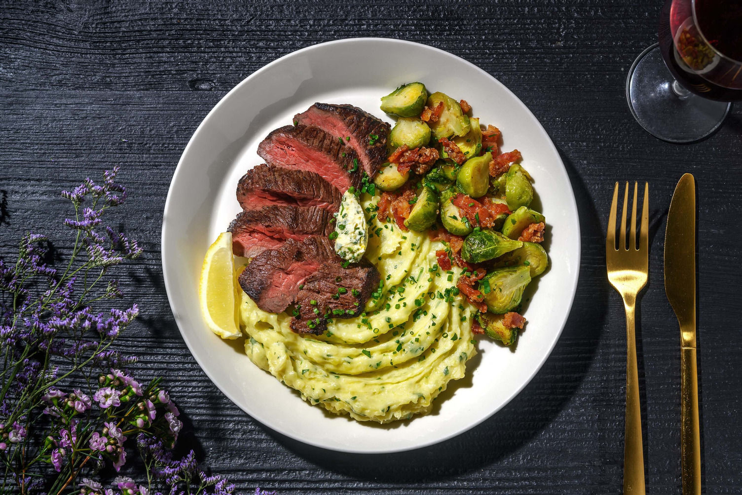 Steaks and Herb Butter Recipe HelloFresh