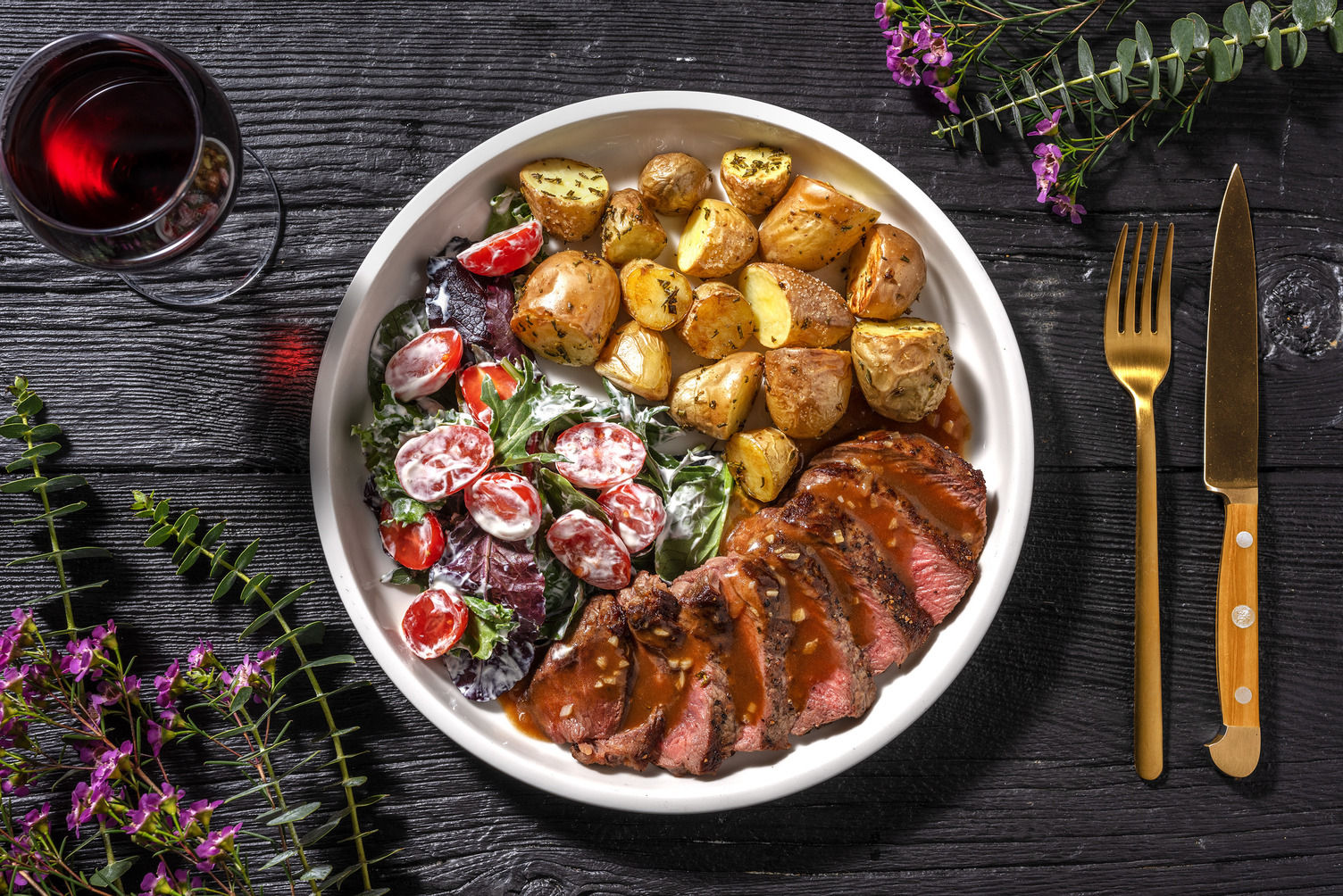 Steak with Rosemary Sous Vide Potatoes Recipe HelloFresh