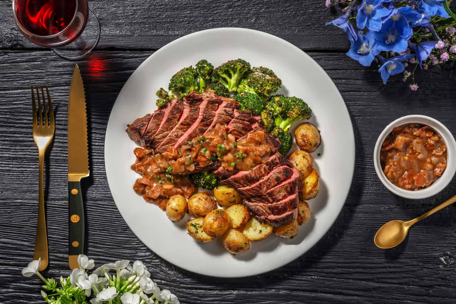 Steaks and BaconBalsamic Sauce Recipe HelloFresh