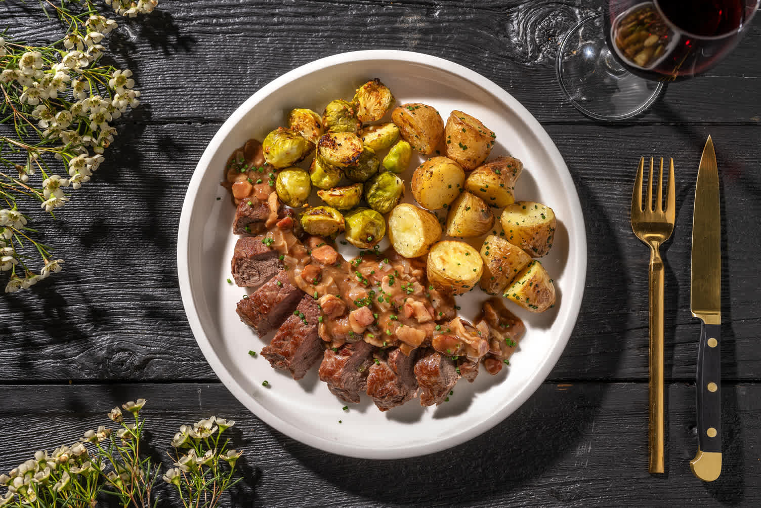 Steaks and BaconBalsamic Sauce Recipe HelloFresh