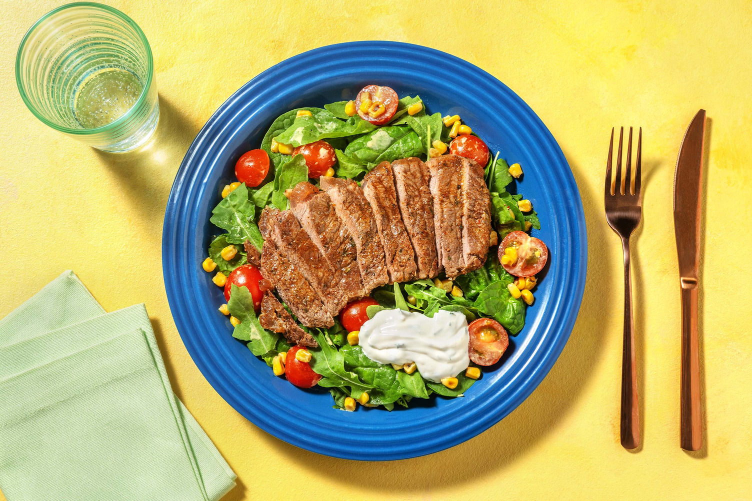 Seared Steaks and Gremolata Aioli Recipe HelloFresh