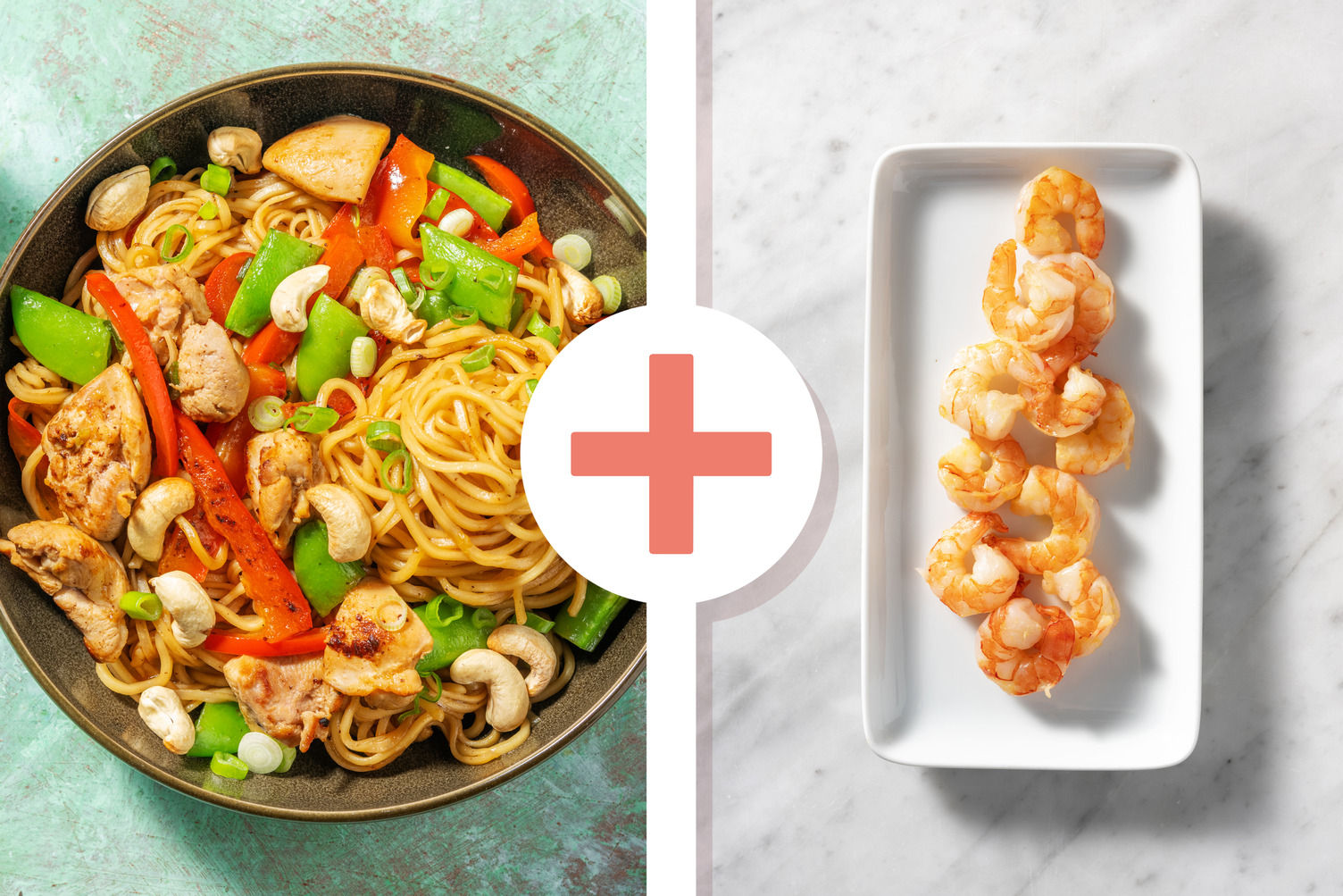 StirFried Hoisin Chicken Noodles with King Prawns Recipe HelloFresh