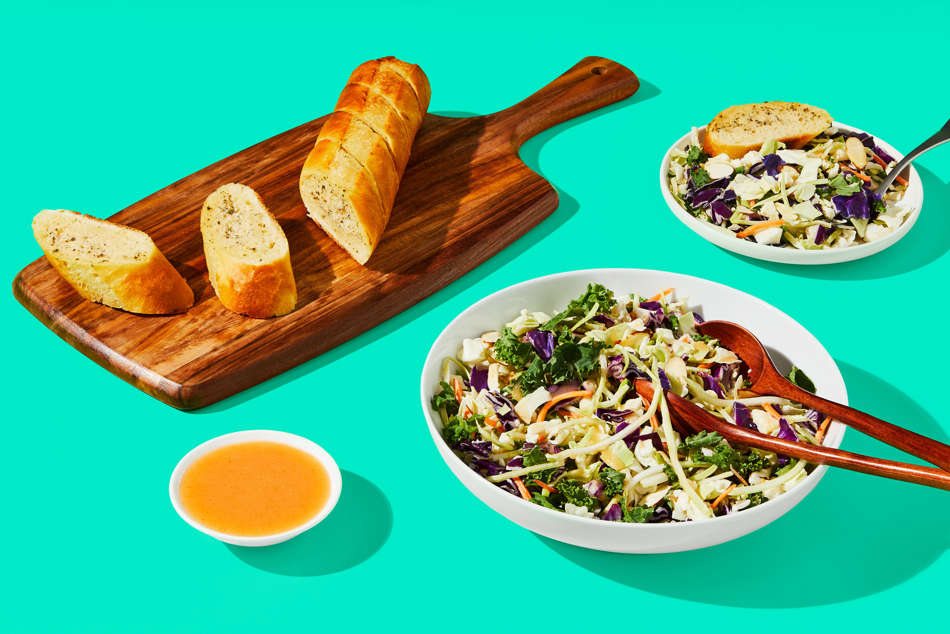 Strawberry Quinoa Harvest Salad & Garlic Bread Recipe HelloFresh