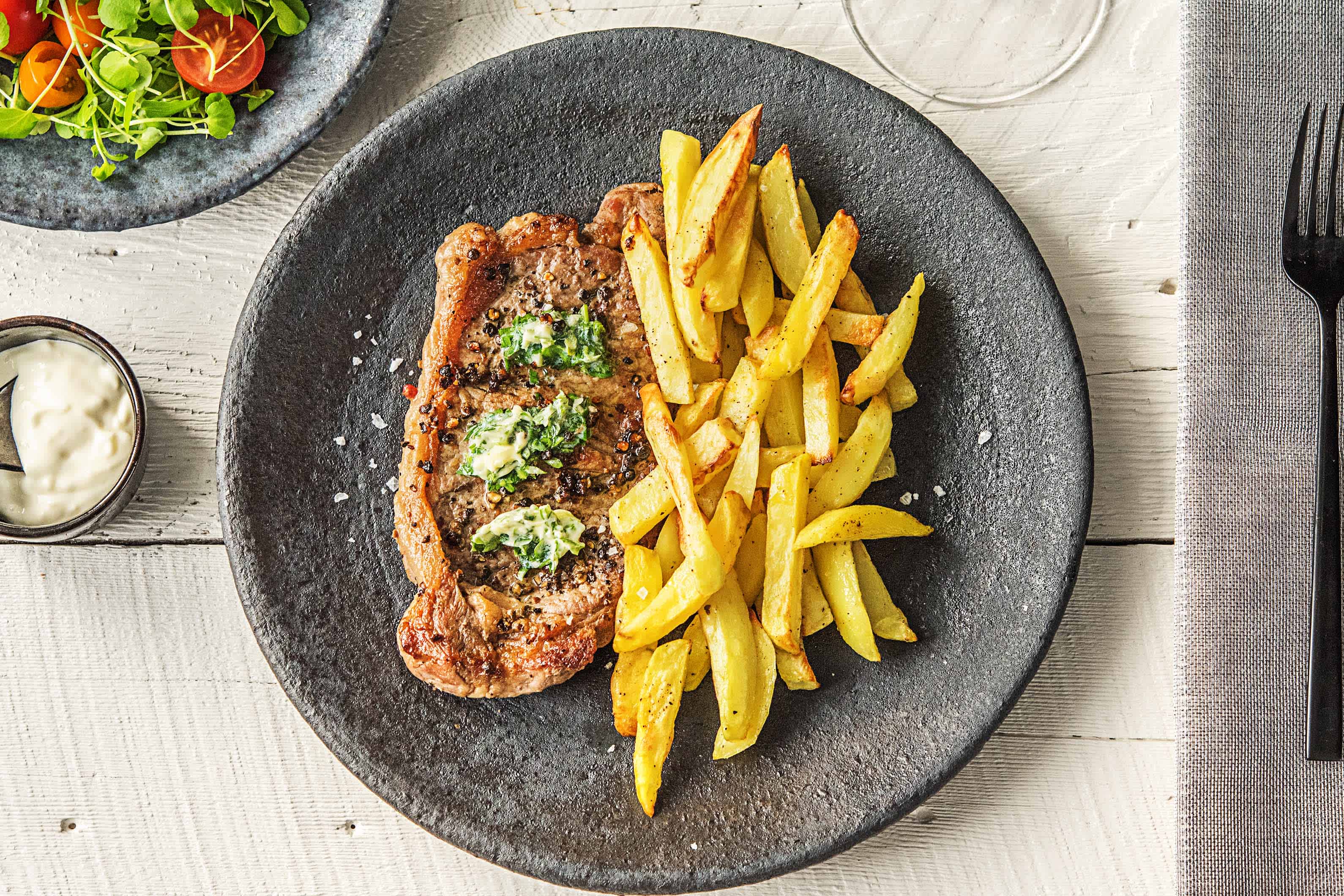 Strip Steak and Truffle Frites Recipe HelloFresh