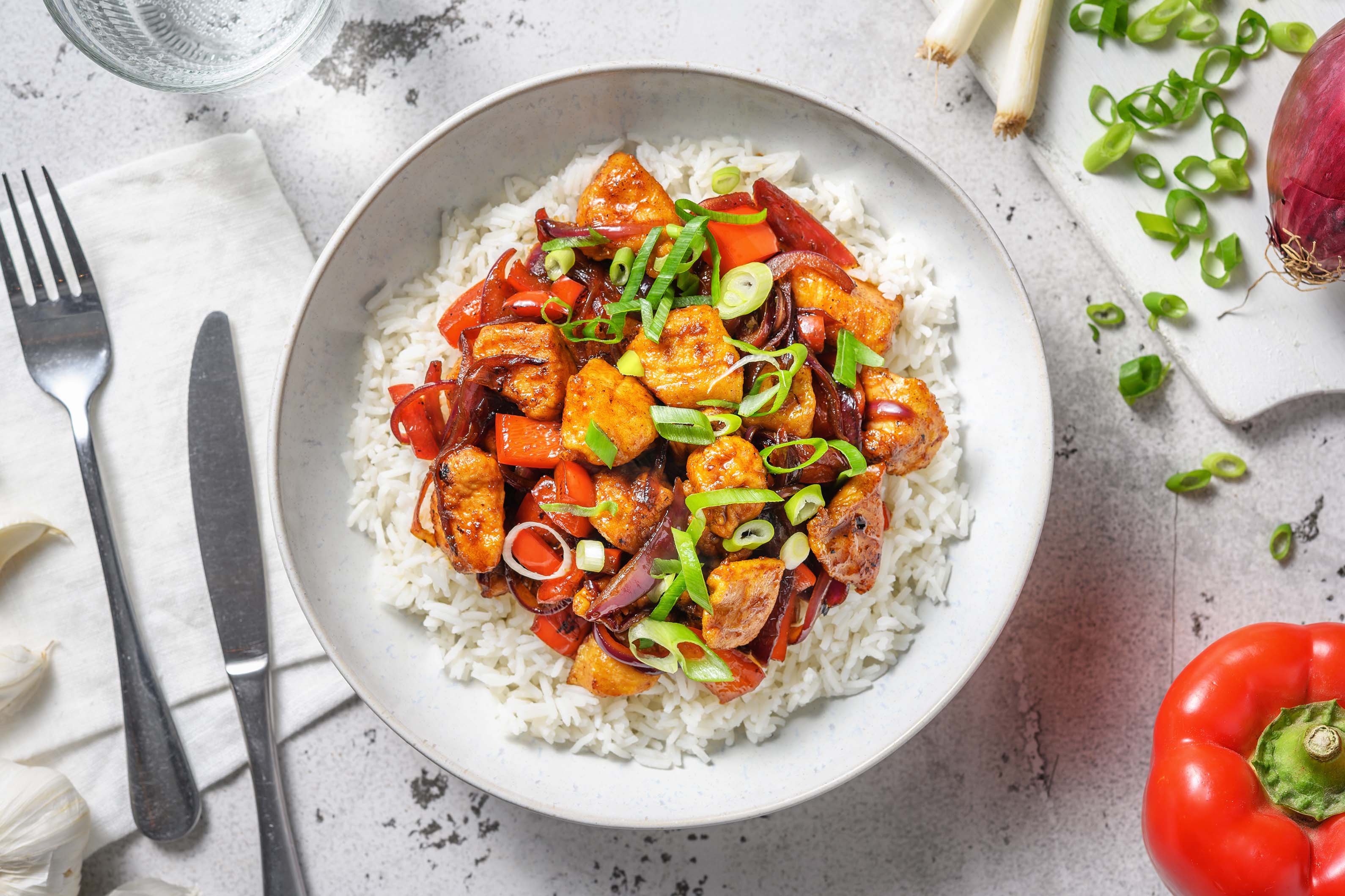 Sweet & Sour Style Chicken & Rice Recipe | HelloFresh