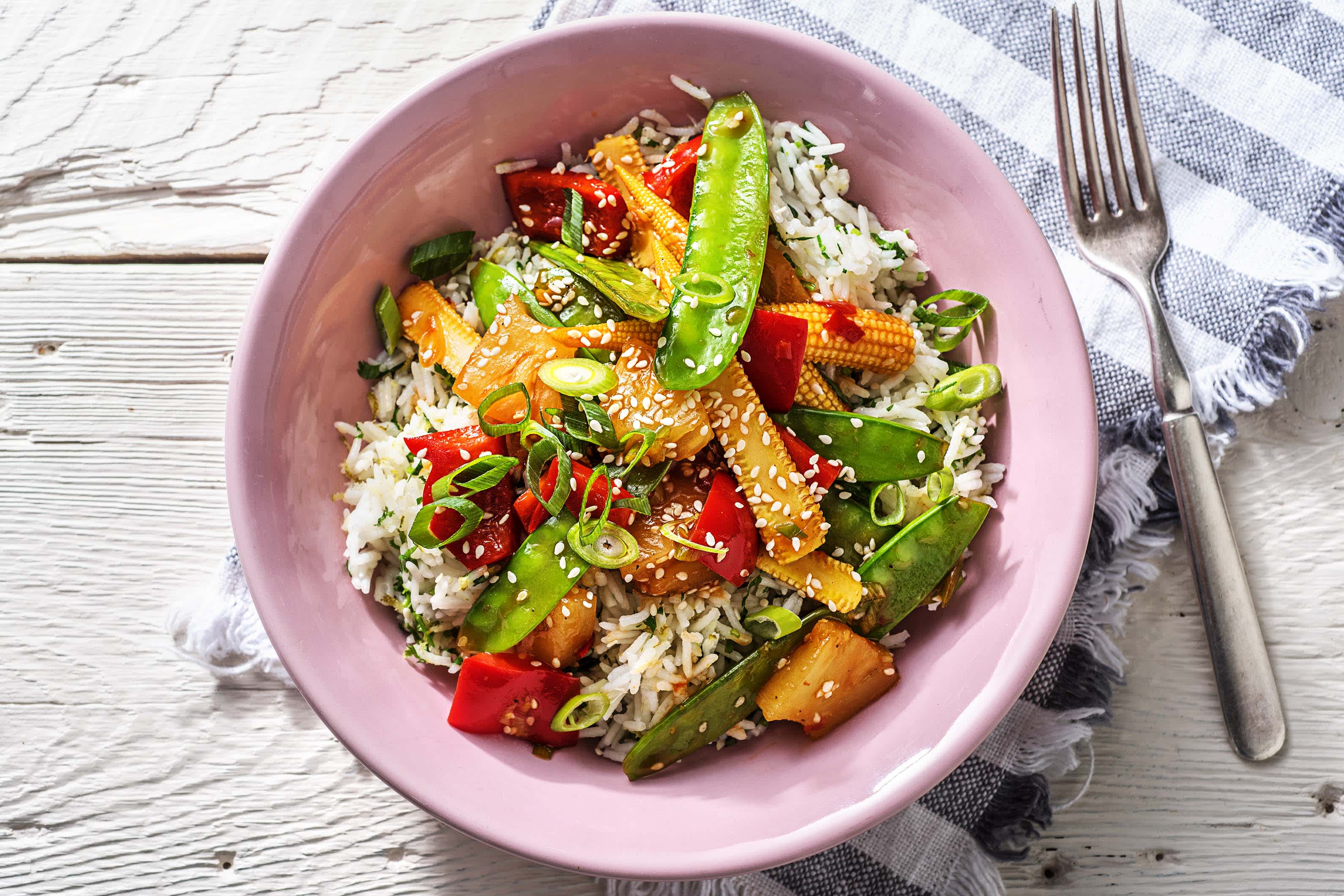 Sweet and Sour Veg with Rice Recipe HelloFresh